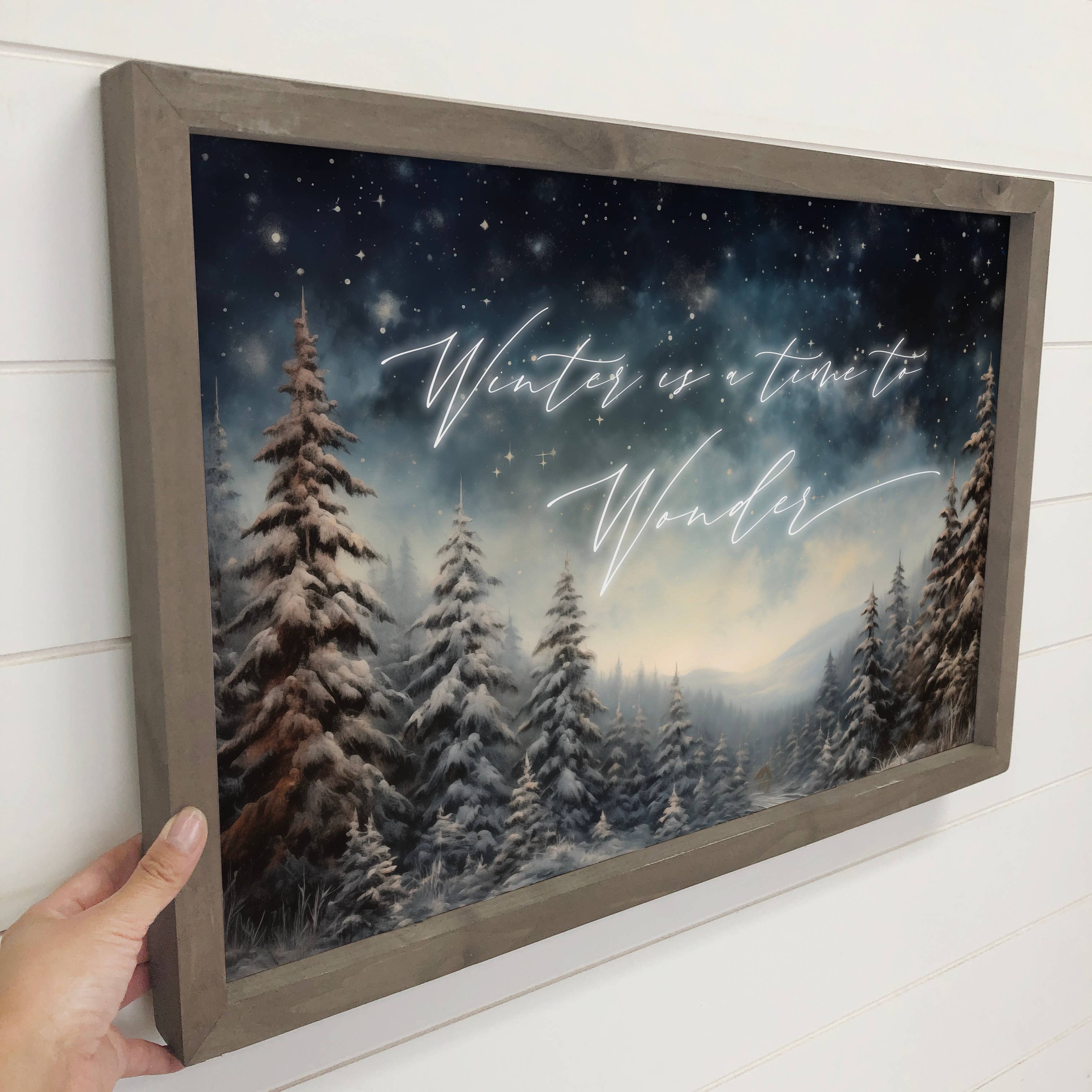 Winter is a Time for Wonder - Winter Canvas Art - Wood Frame