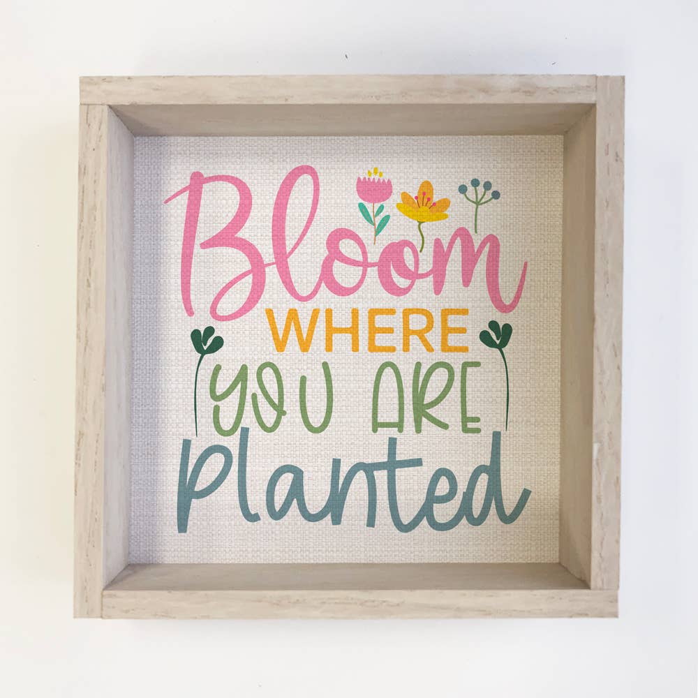 Bloom Where You Are Planted - Inspiring Canvas Art