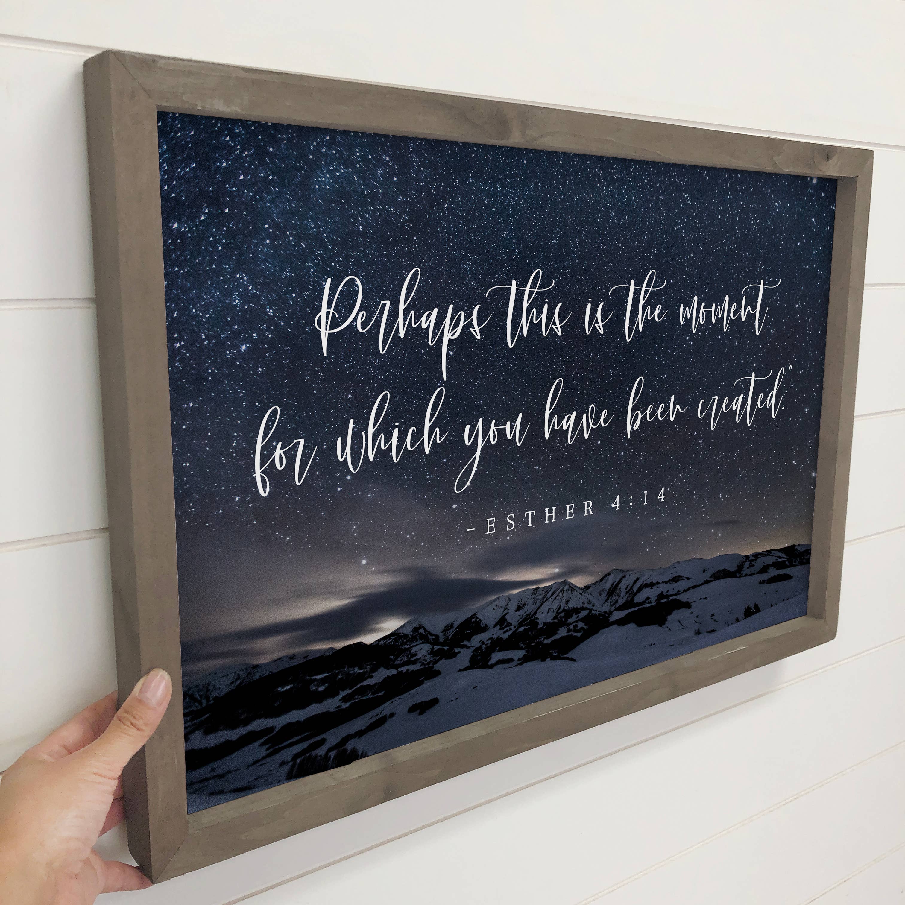 Perhaps This Is the Moment - Night Sky Canvas Art - Framed