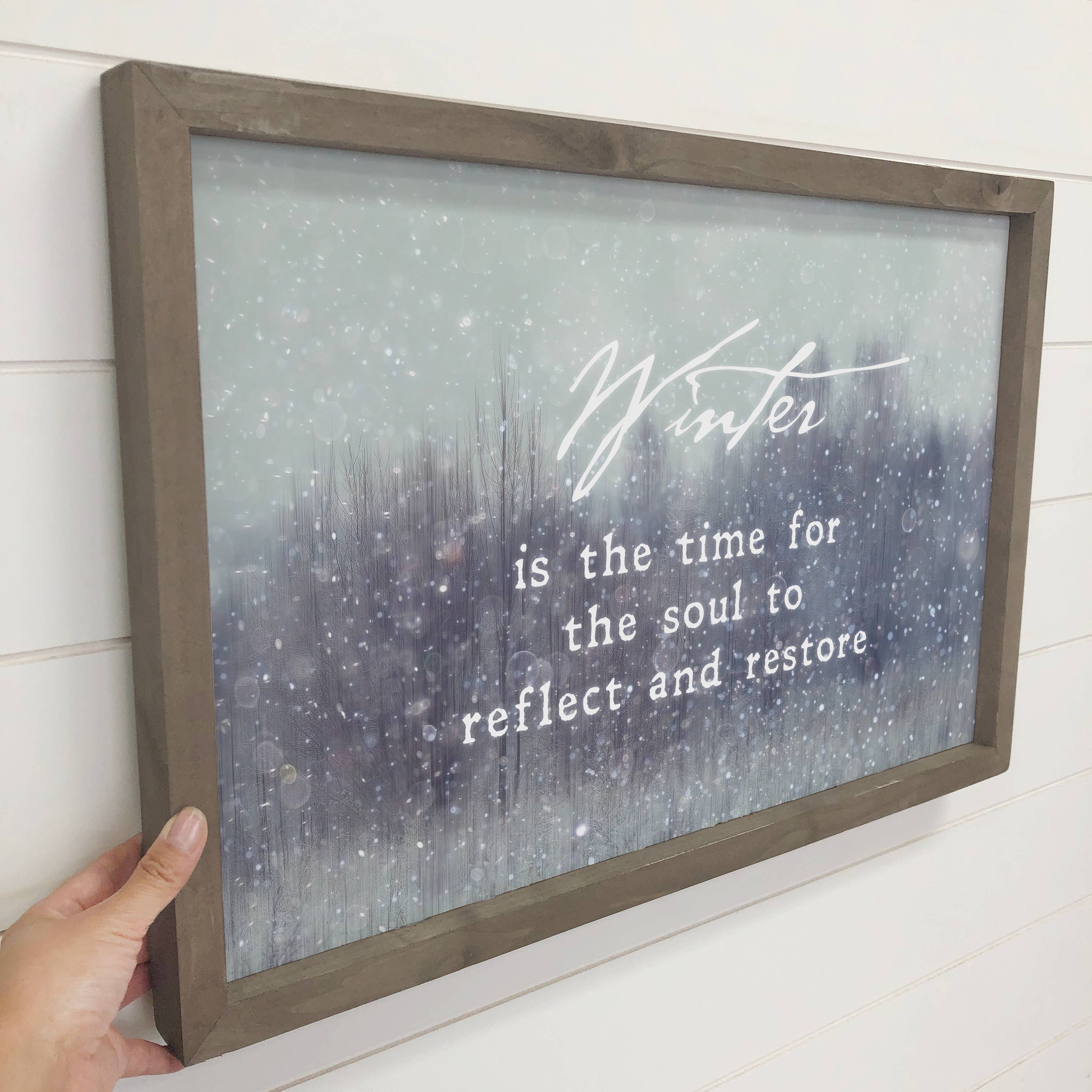 Winter is a Time to Reflect and Restore - Winter Canvas Art