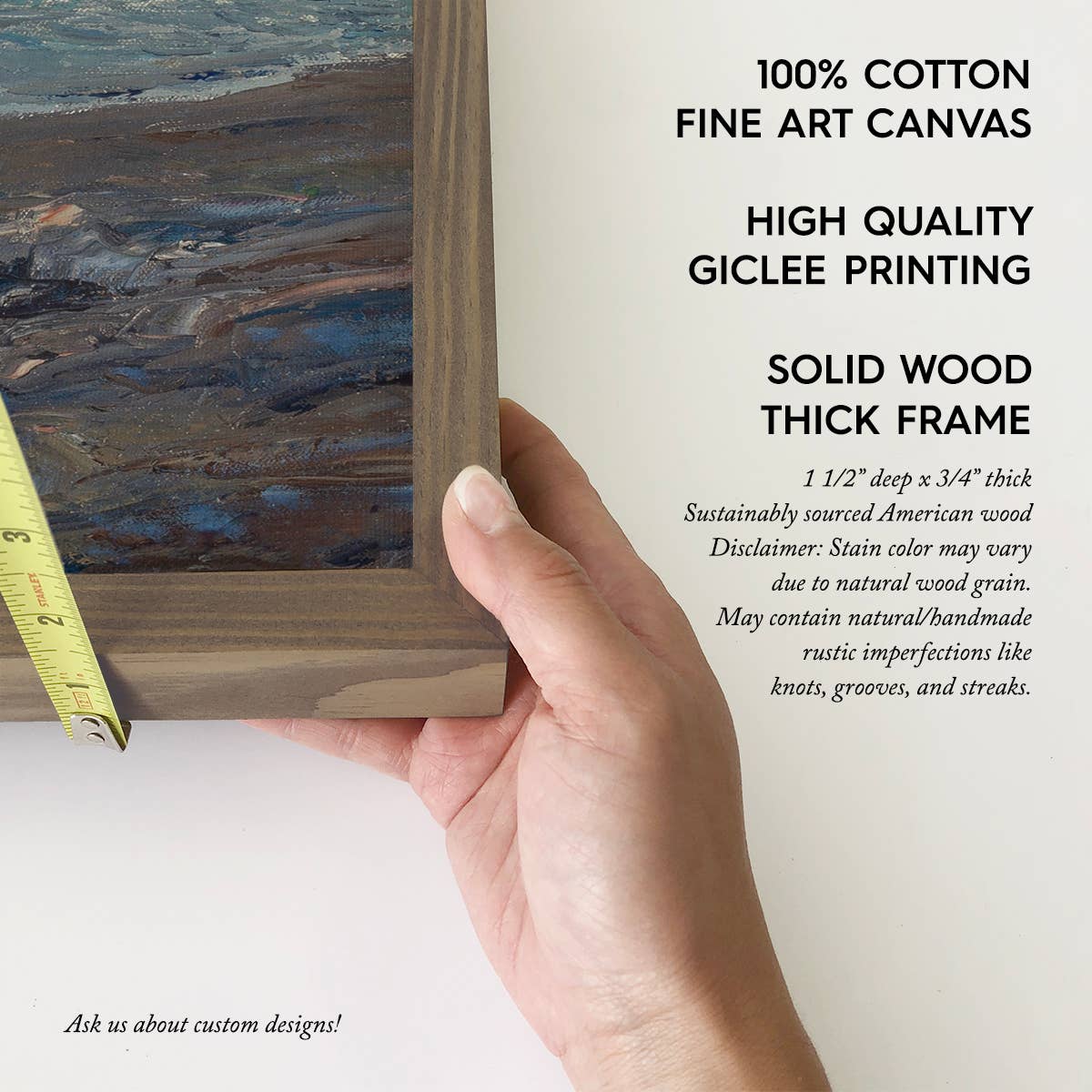 Rising Moon Tide - Nature Landscape Canvas Art - Framed Art