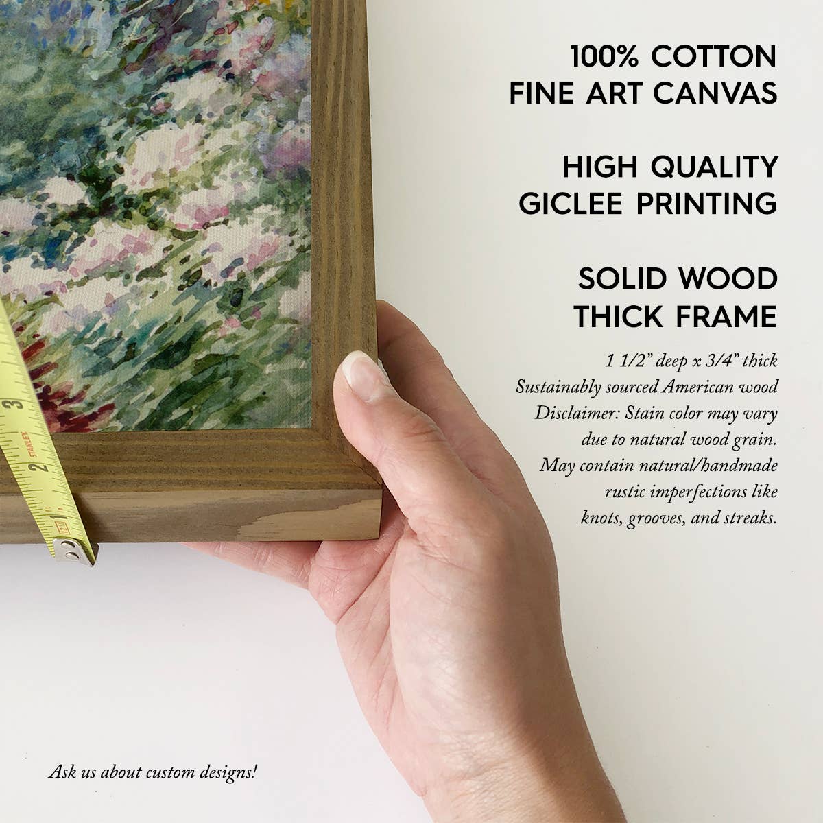Flower Garden Home - Flower Garden Canvas Art - Wood Framed