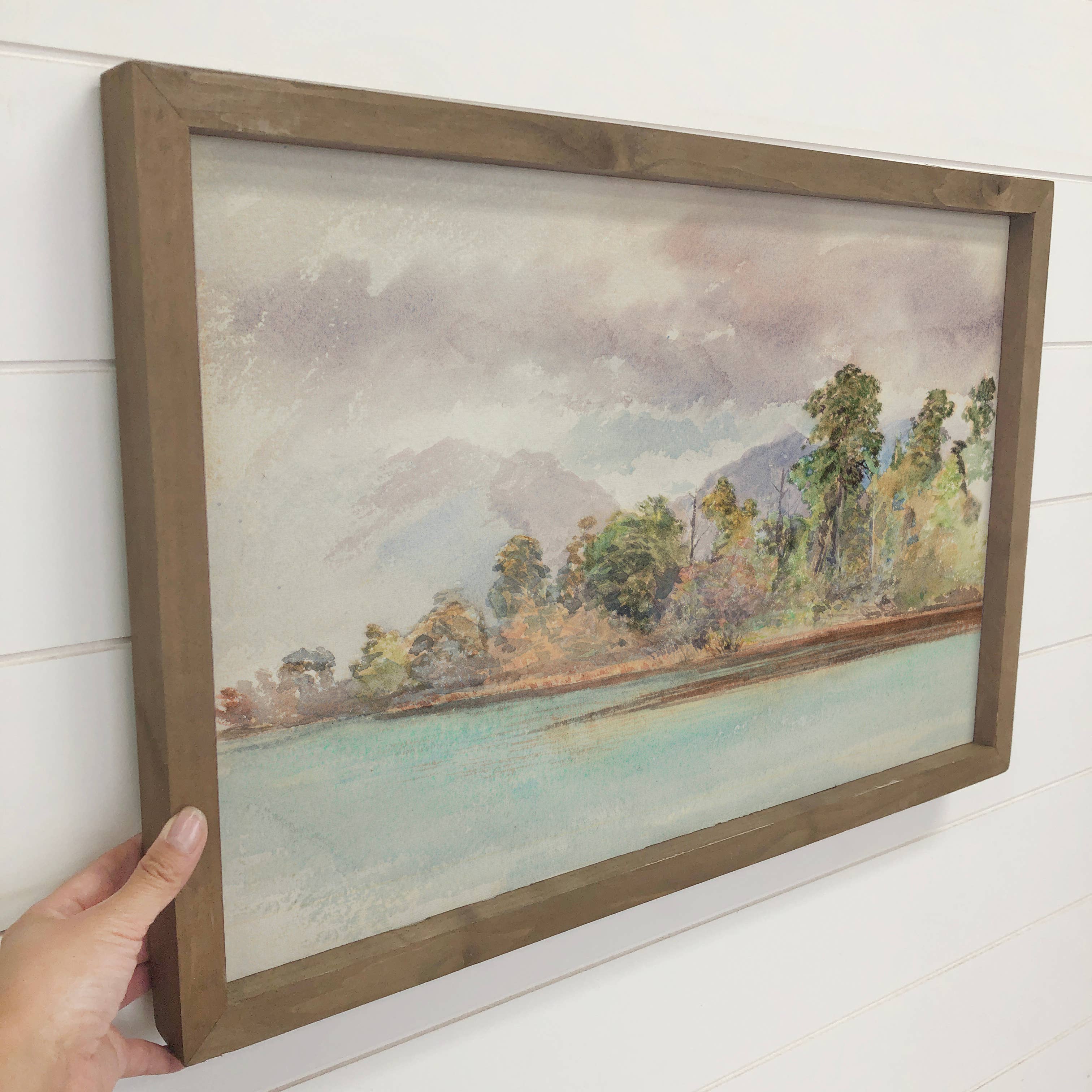 Quiet Harbor - Nature Landscape Canvas Art - Wood Framed Art