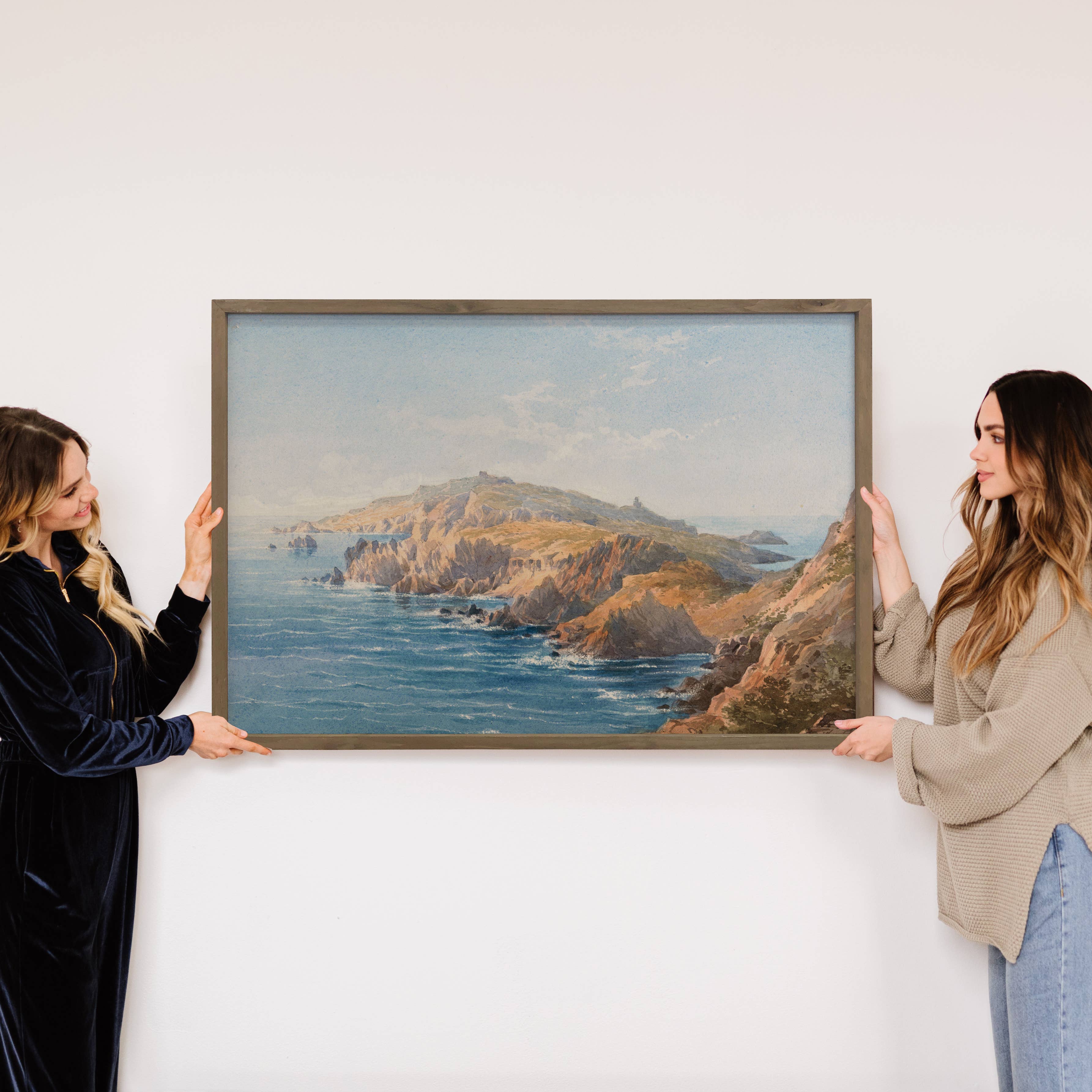 Corsica Landscape Painting - Nature Canvas Art - Wood Framed