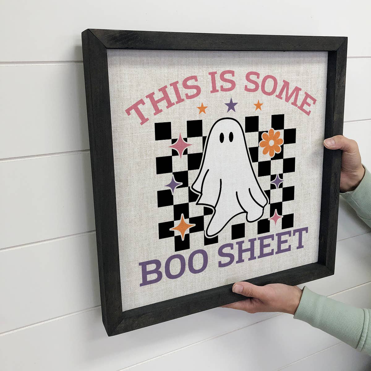 Retro Halloween Boo Sheet - Funny Halloween Canvas Art