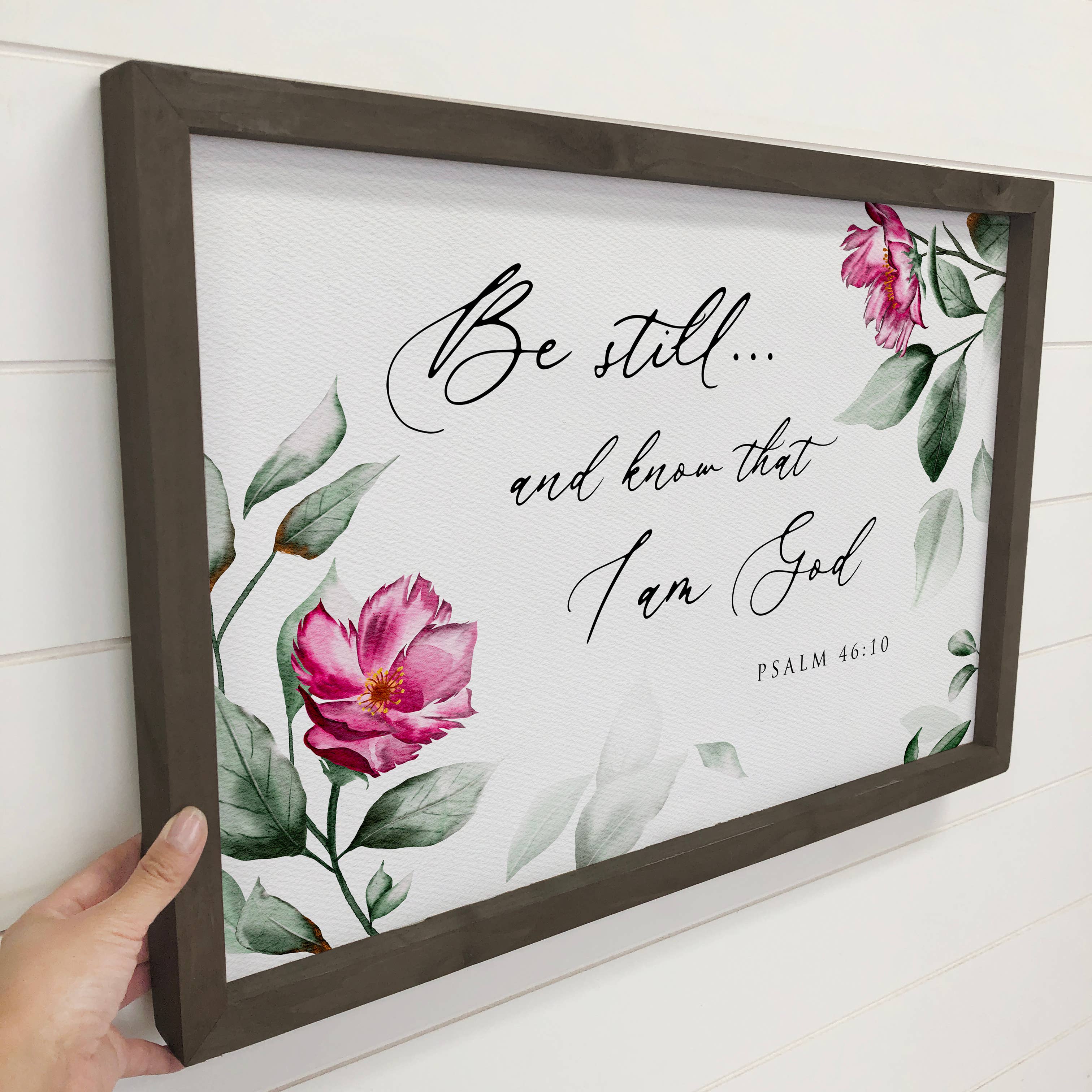 Be Still and Know That I am God - Scripture Canvas Art -