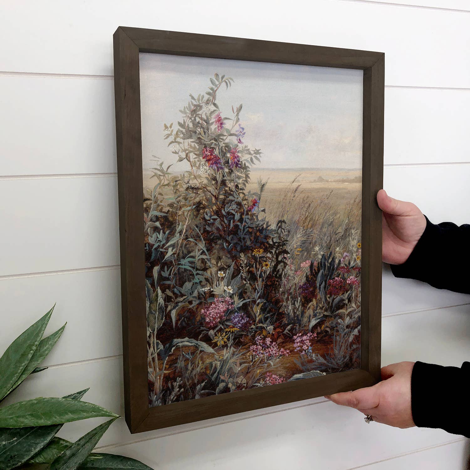 Wildflowers Flourish -Flower Canvas Art - Wood Framed Decor