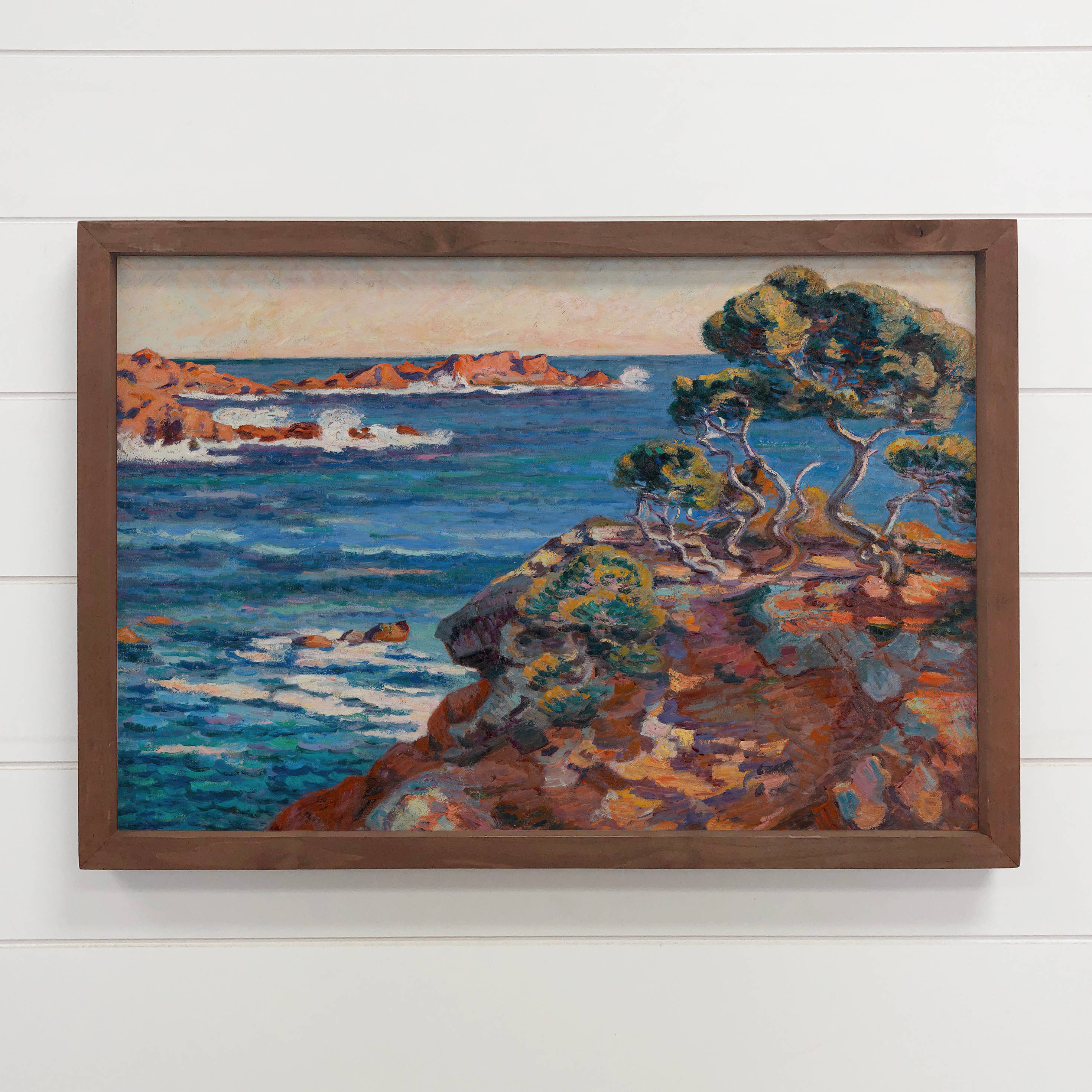 French Seascape - Sea Canvas Art - Wood Framed Nature Decor