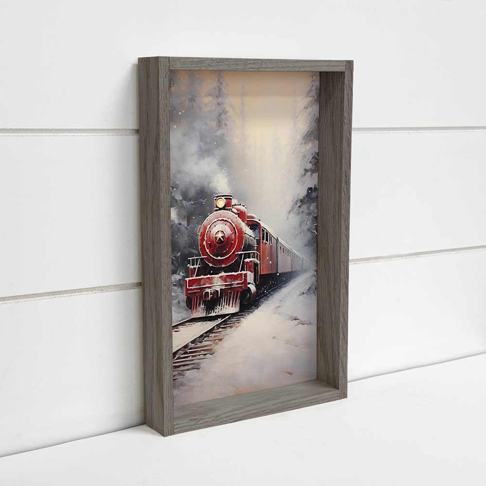 Polar Express Christmas - Christmas Train Canvas Art - Frame