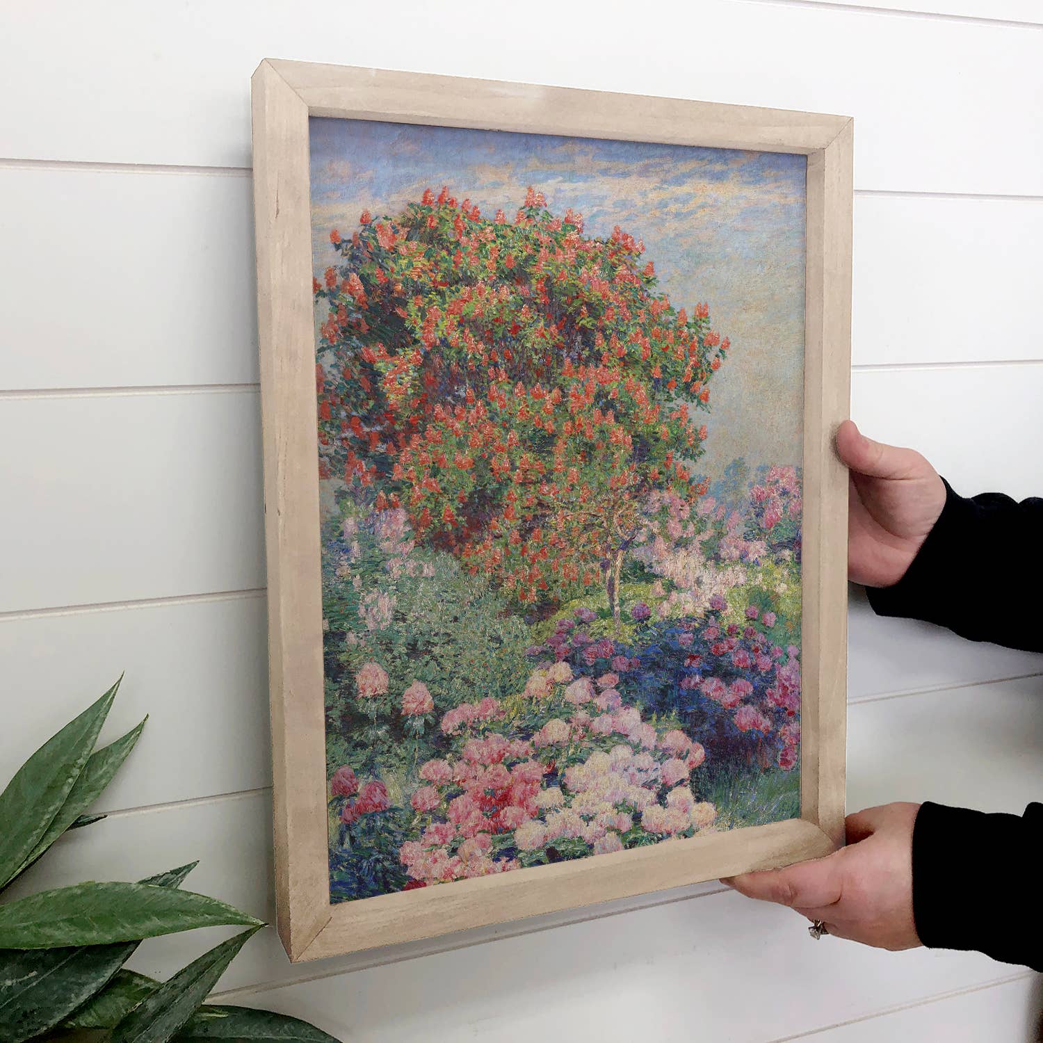 May Flower Garden - Flower Canvas Art - Wood Framed Wall Art