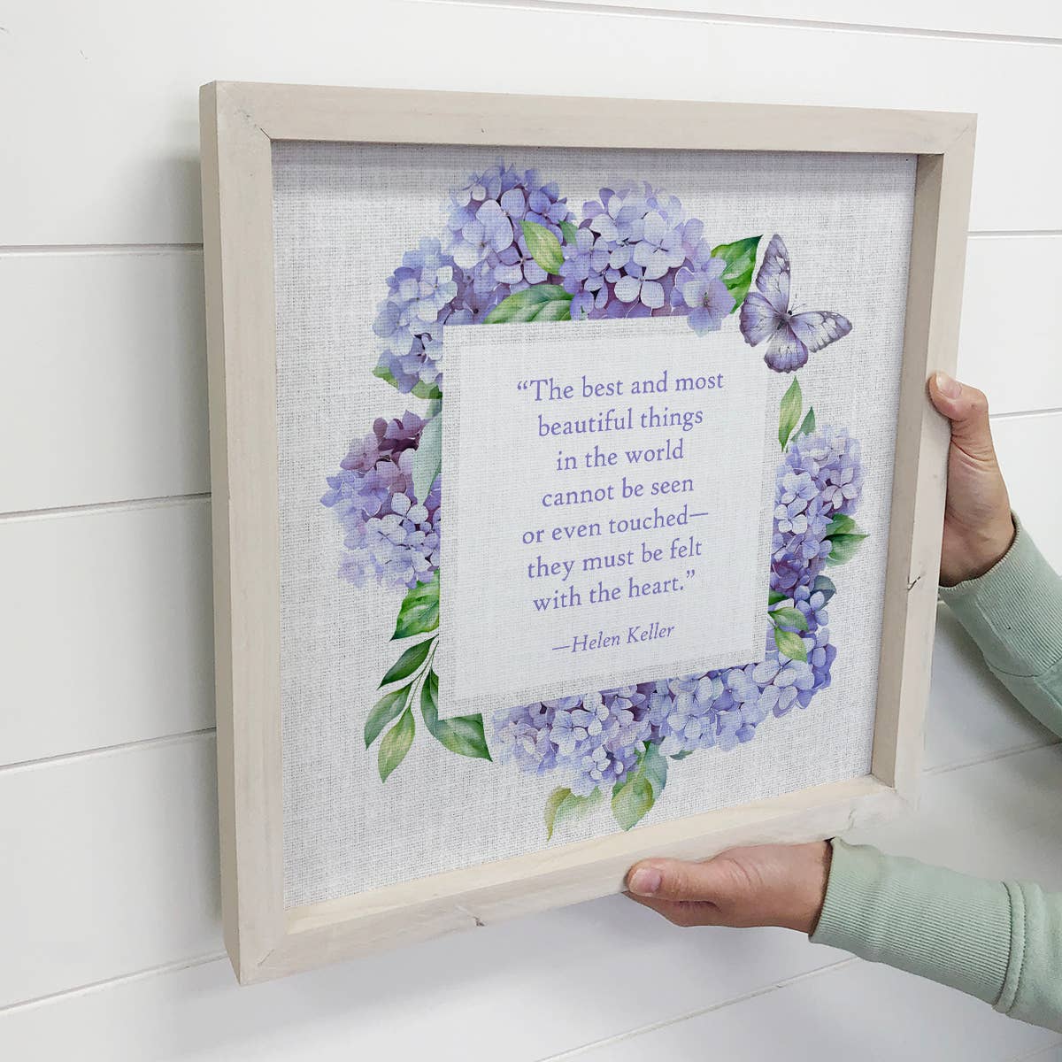 Purple Hydrangea Beautiful Things Quote - Flower Canvas Art