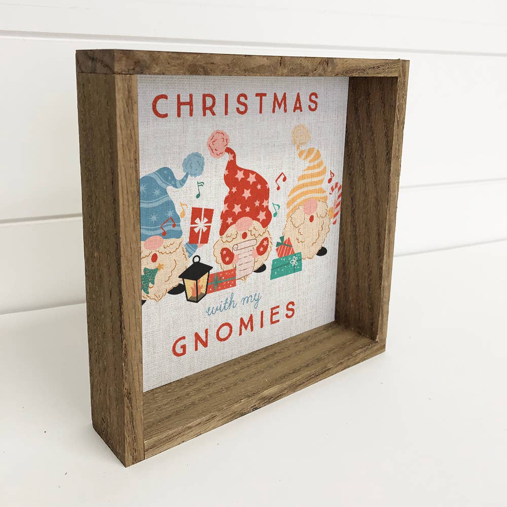 Christmas with My Gnomies - Cute Christmas Canvas Art