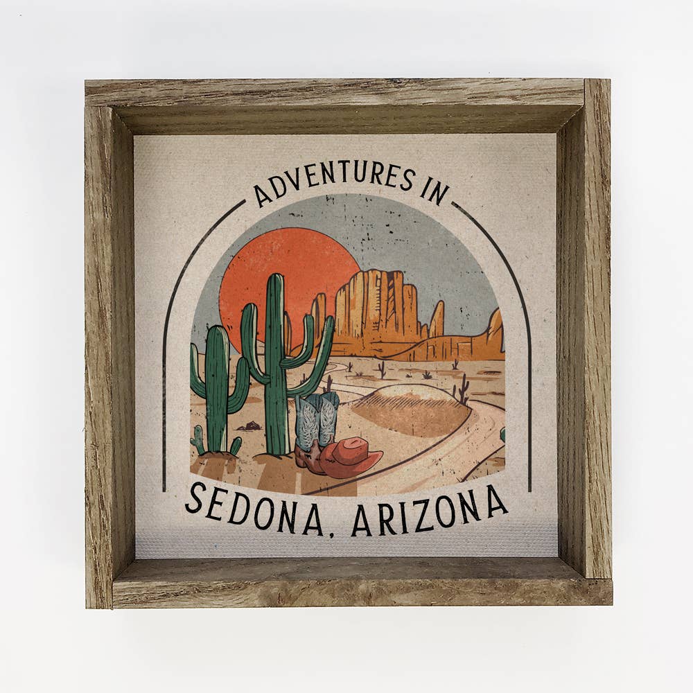 Desert Retro Western Scene - Nature Landscape Canvas Art