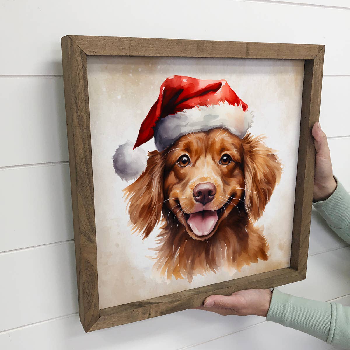 Long Haired Dachshund Santa Hat - Cute Holiday Animal Decor