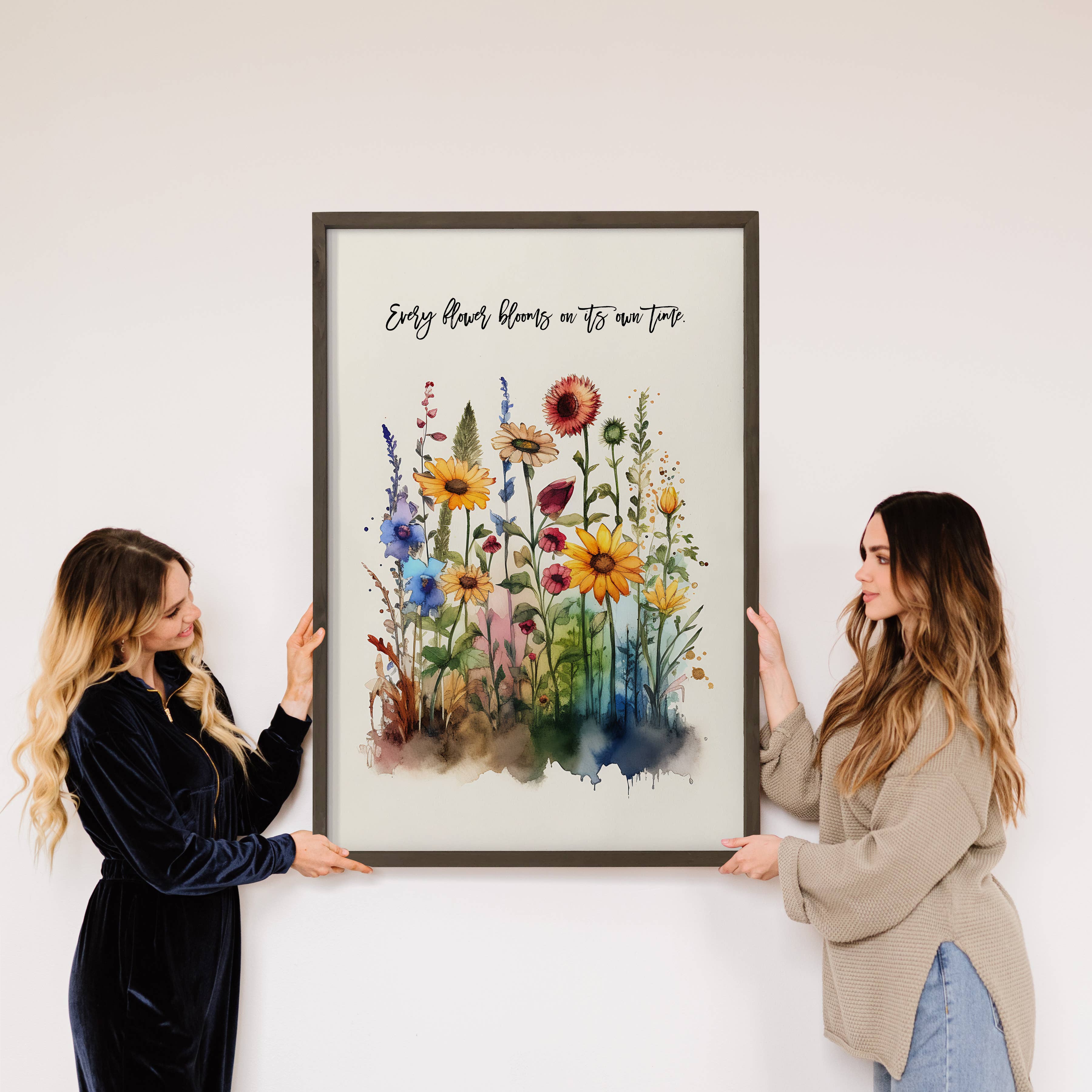 Every Flower Blooms - Nature Canvas Art - Wood Framed Decor