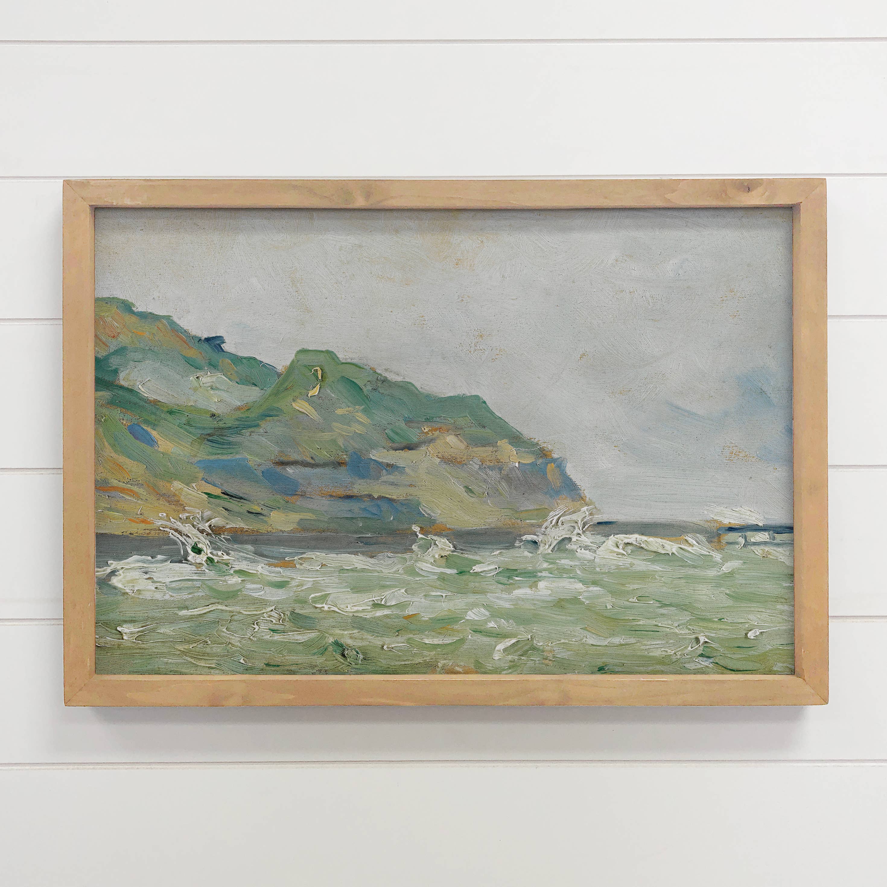 Hillside Harbor - Nature Landscape Canvas Art - Wood Frame