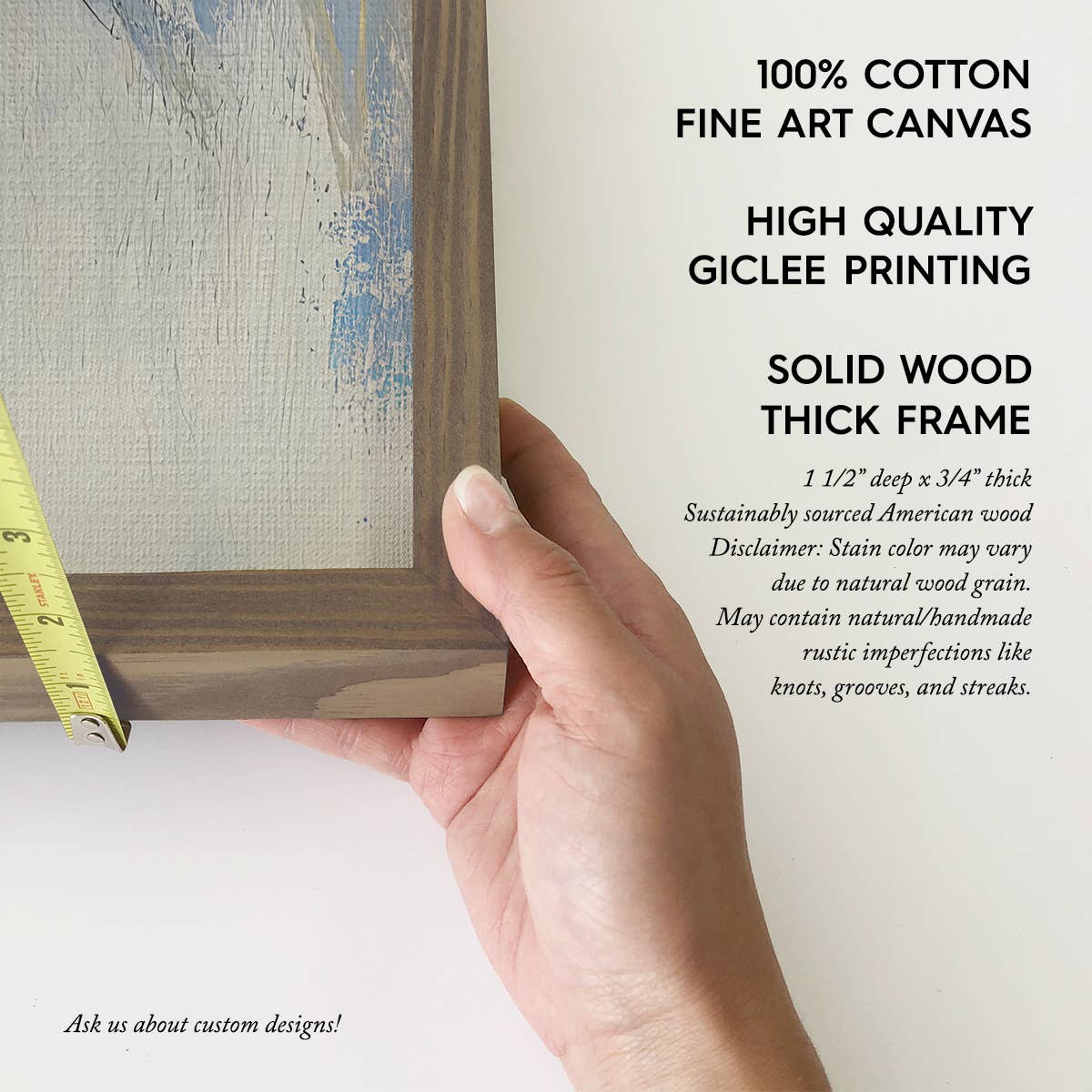 Winter Chickadee - Bird Canvas Art - Wood Framed Wall Art