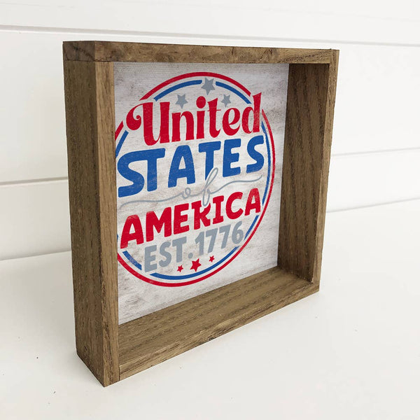 4th of July United States of America - Patriotic Word Art