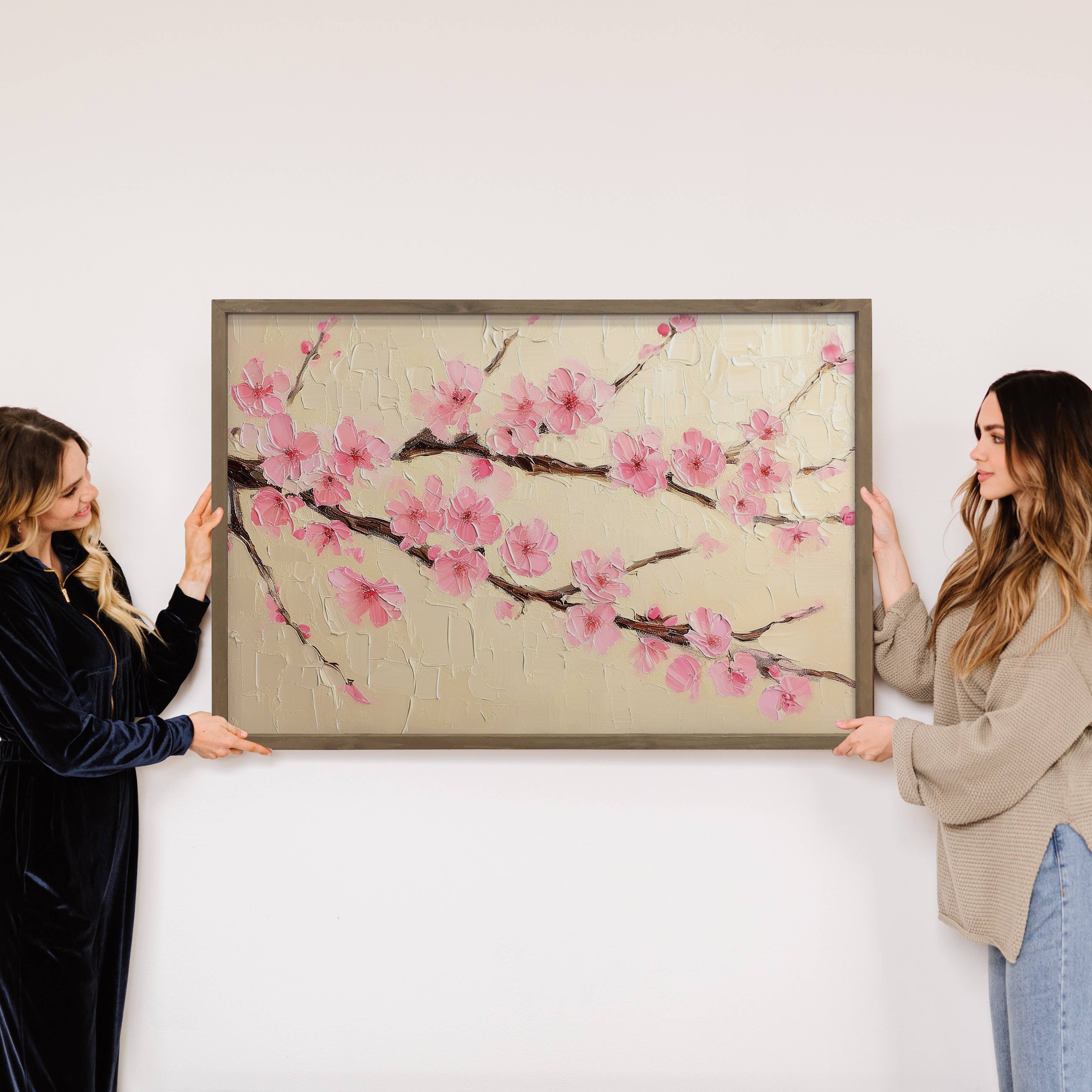 Sakura Cherry Blossoms - Nature Canvas Art - Wood Framed Art