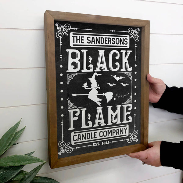 Sandersons Black Flame Candle Company - Halloween Sign Decor