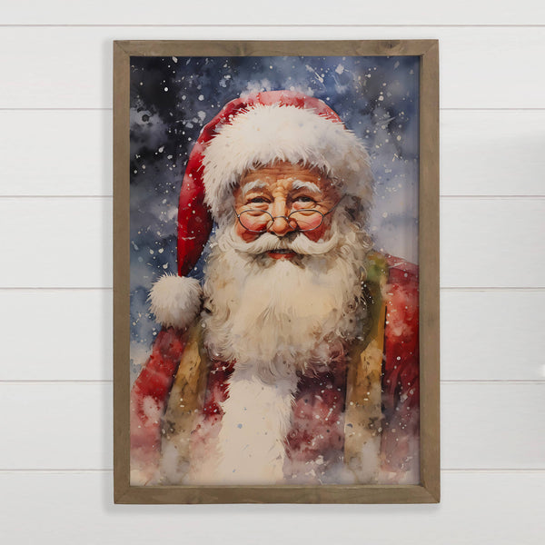 Ol' St. Nick Painting - Vintage Christmas Canvas Art