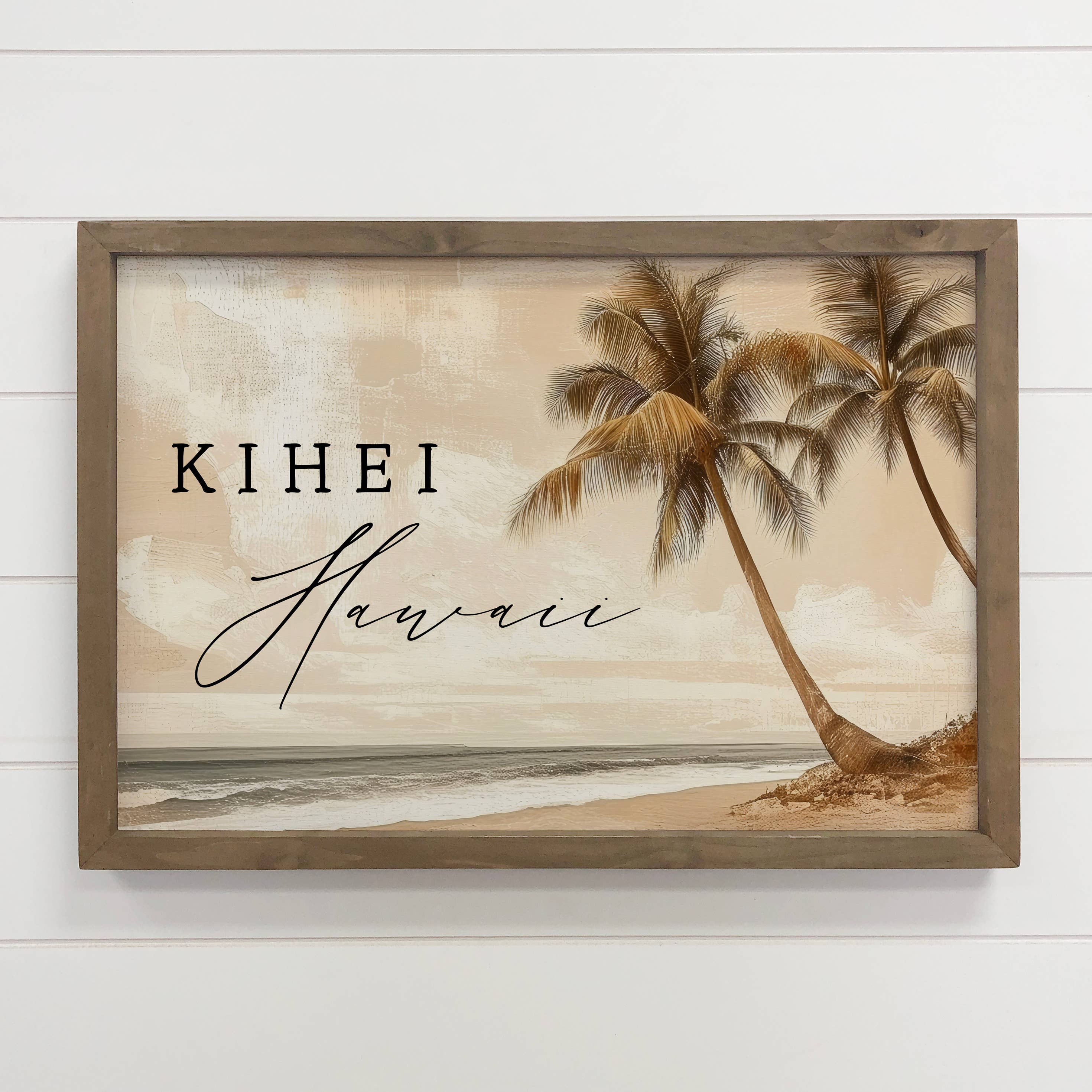 Palm Trees Vintage Kihei Hawaii - Custom Palm Tree Wall Art
