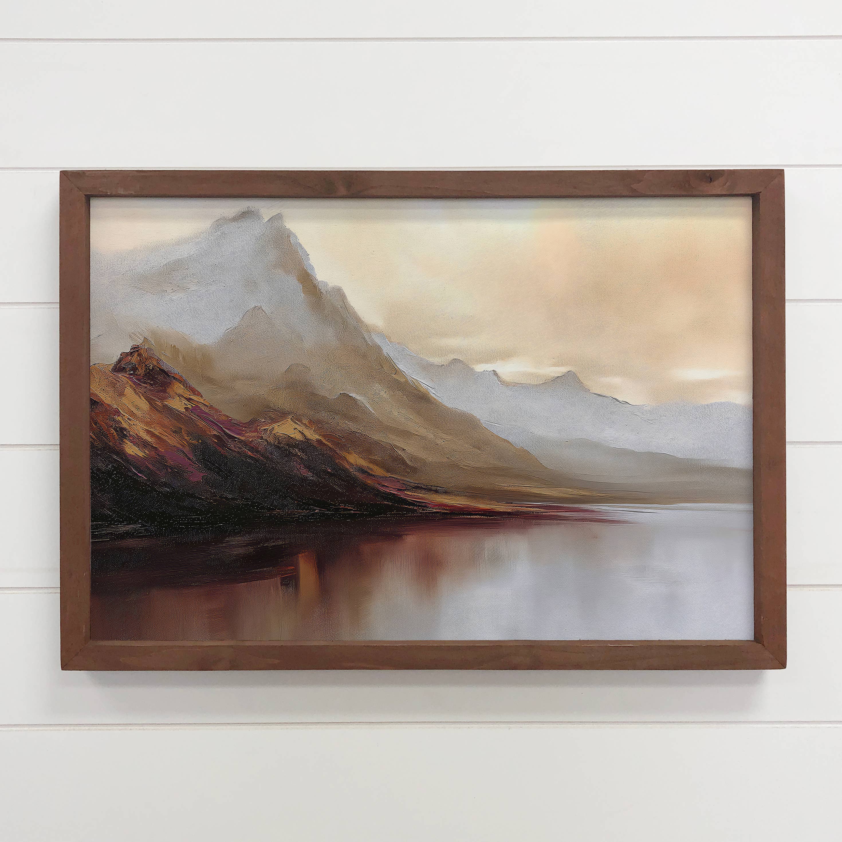 Modern Mountain Slope - Nature Landscape Canvas Art - Framed