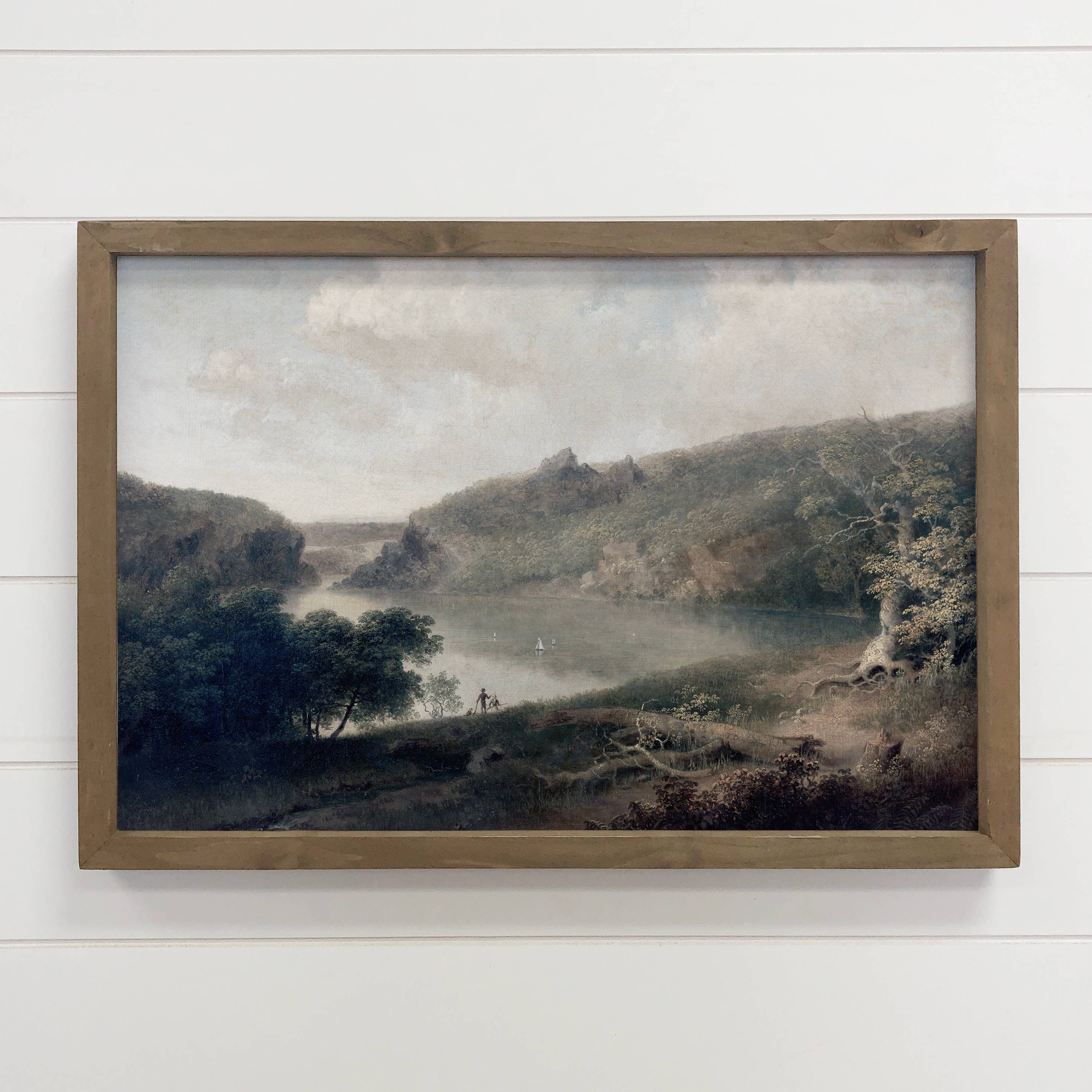 New York Vintage Lake - Framed Nature Wall Art - Lake House