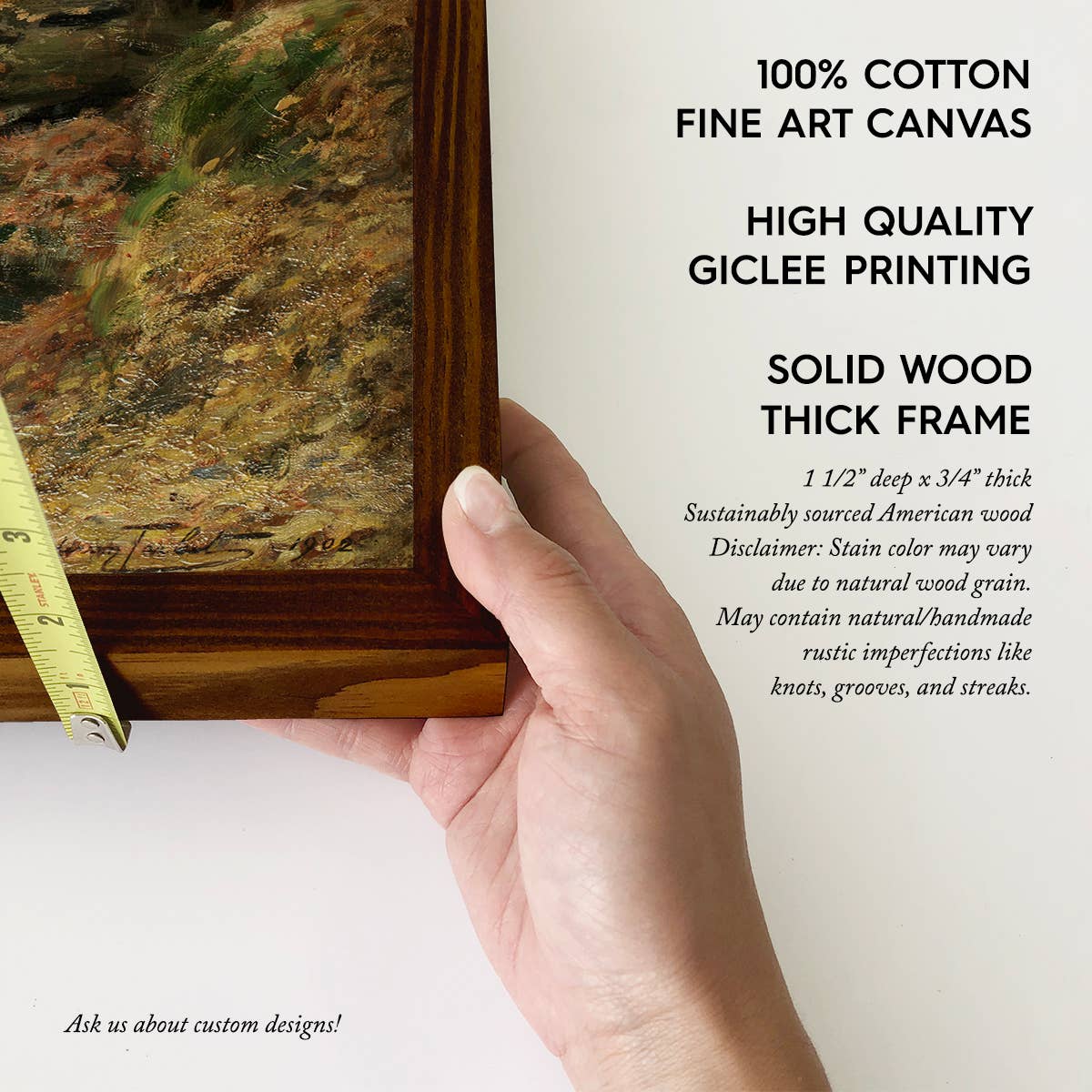 Forest River in October - River Canvas Art - Wood Framed Art