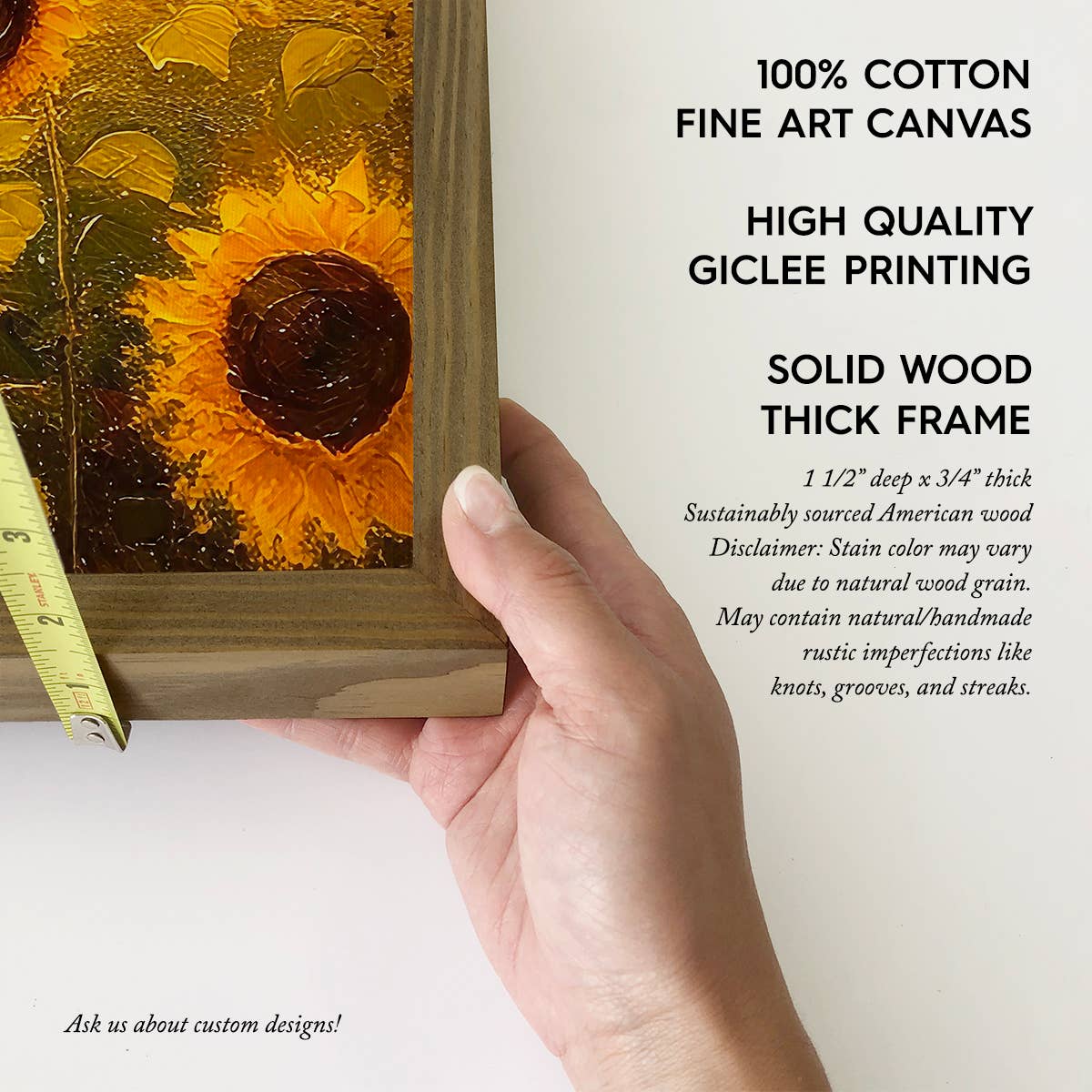 Sunflower Fields Under Clouds - Sunflower Canvas Art