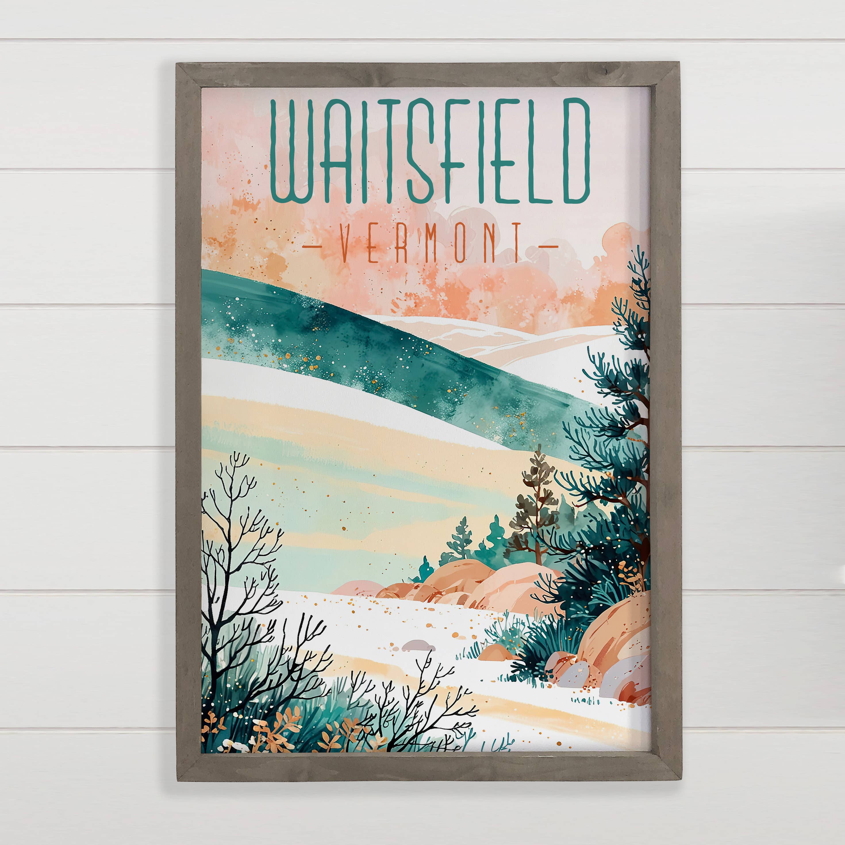 Custom Hillside Trees Waitsfield Vermont - Custom Wall Art