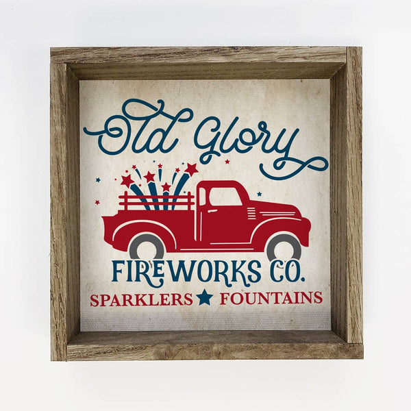 Old Glory Fireworks Truck- July 4th Wall Decor