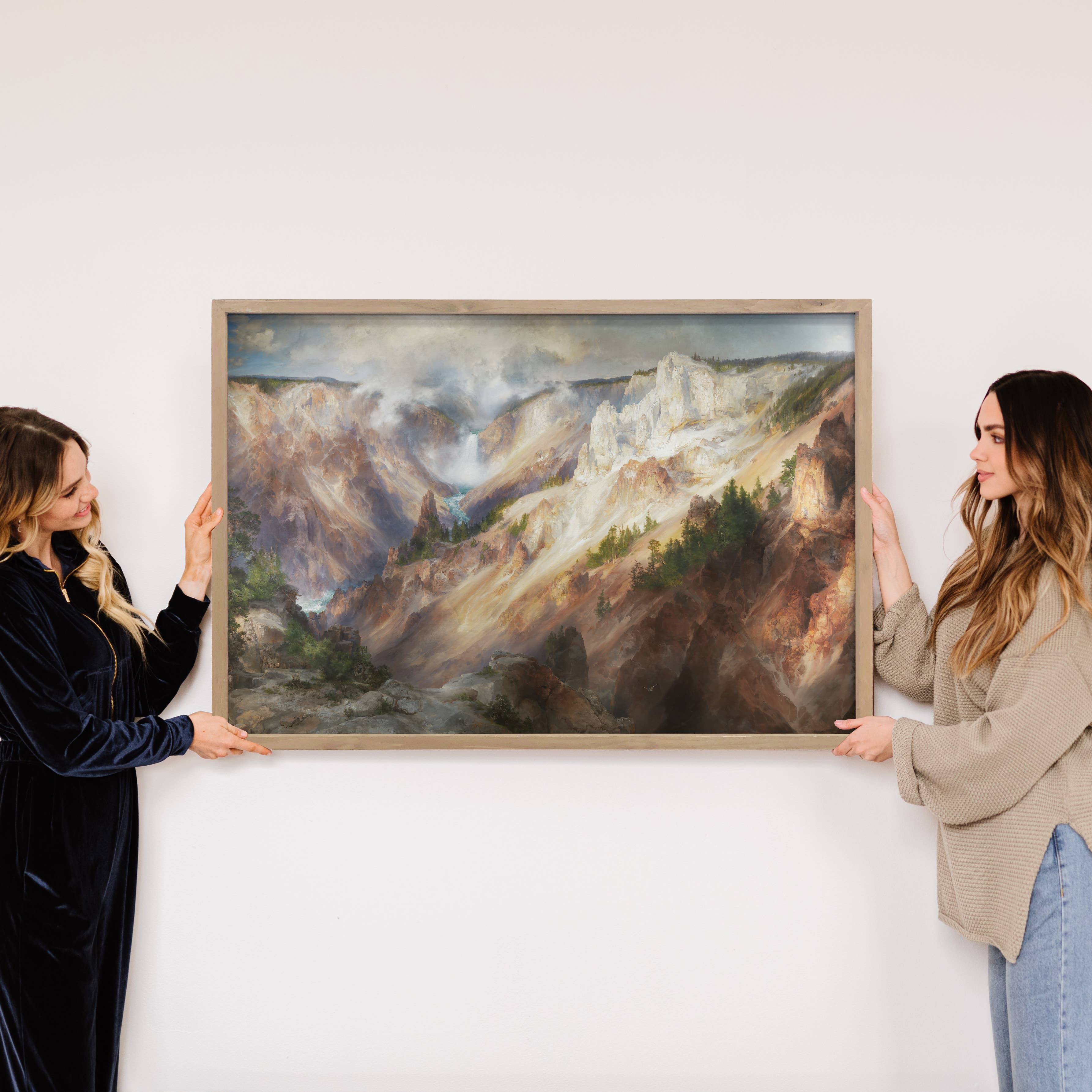 Yellowstone Thomas Moran - Framed Nature Decor - Cabin Art