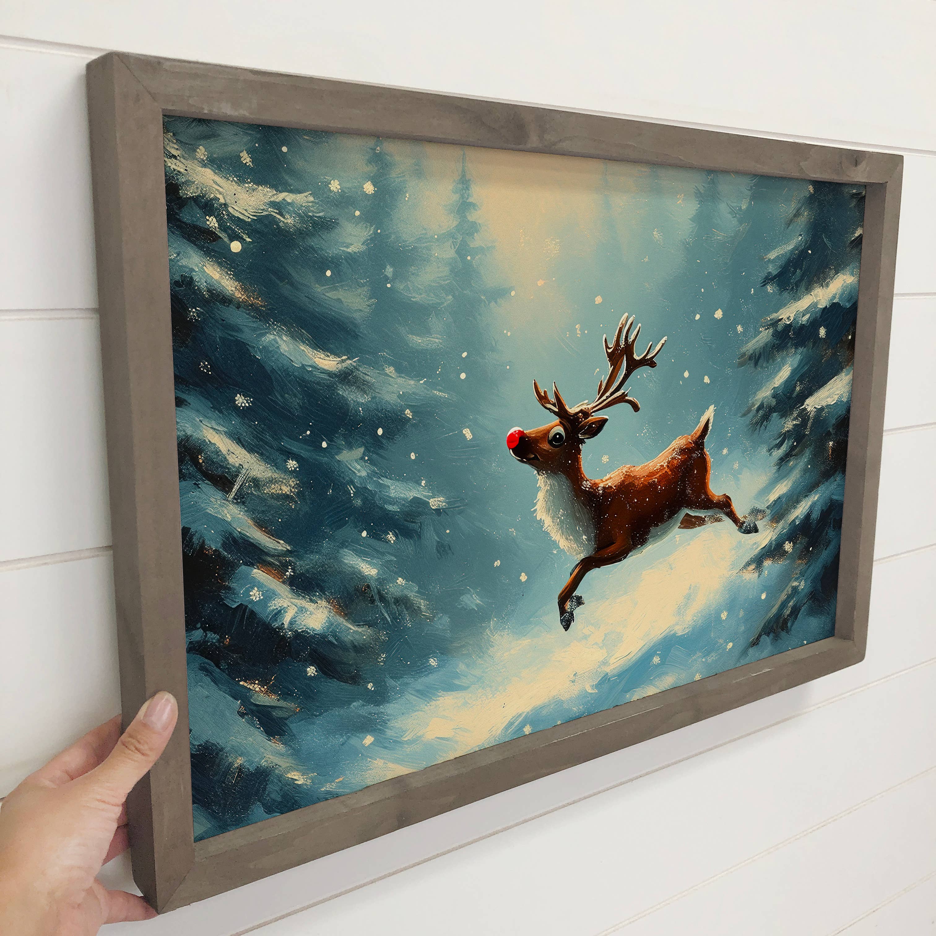 Rudolph the Red Nosed Reindeer - Christmas Canvas Art