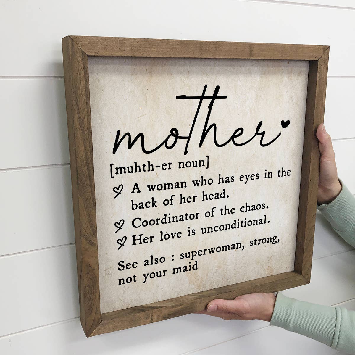 Mother Funny Definition - Mother Word Canvas Art - Framed
