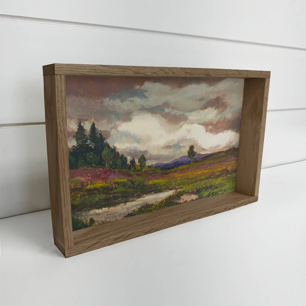 Spring Valley - Nature Landscape Canvas Art - Wood Framed