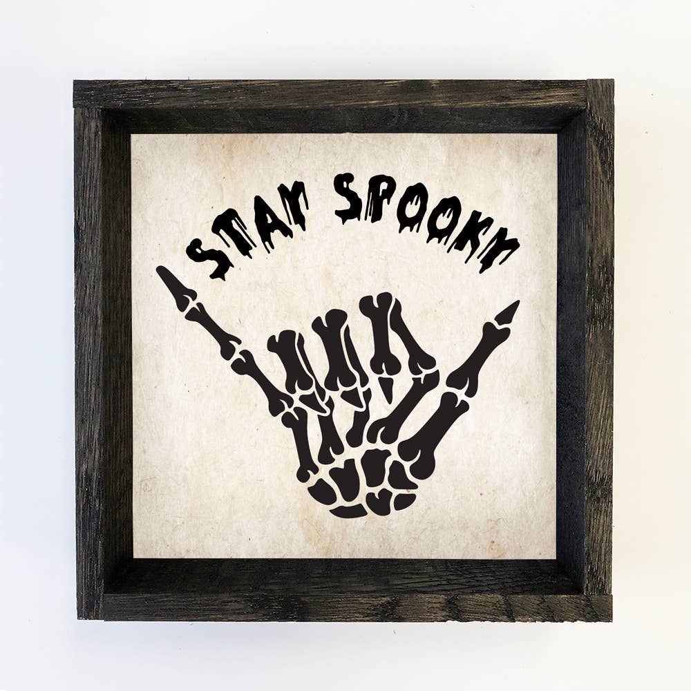 Cute Halloween Art- Stay Spooky Bones Skeleton Artwork