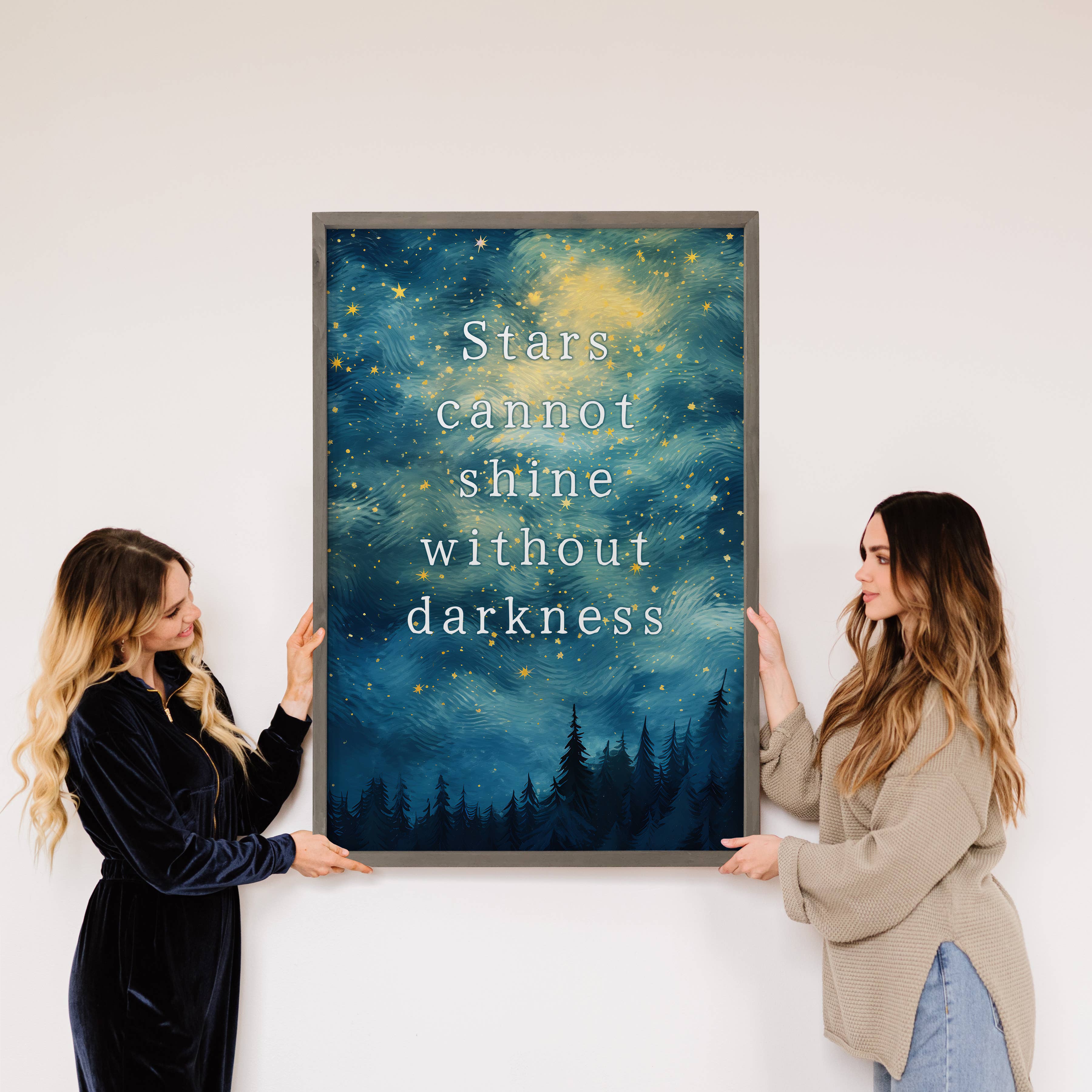 Stars Can't Shine Without Darkness - Nature Canvas Art