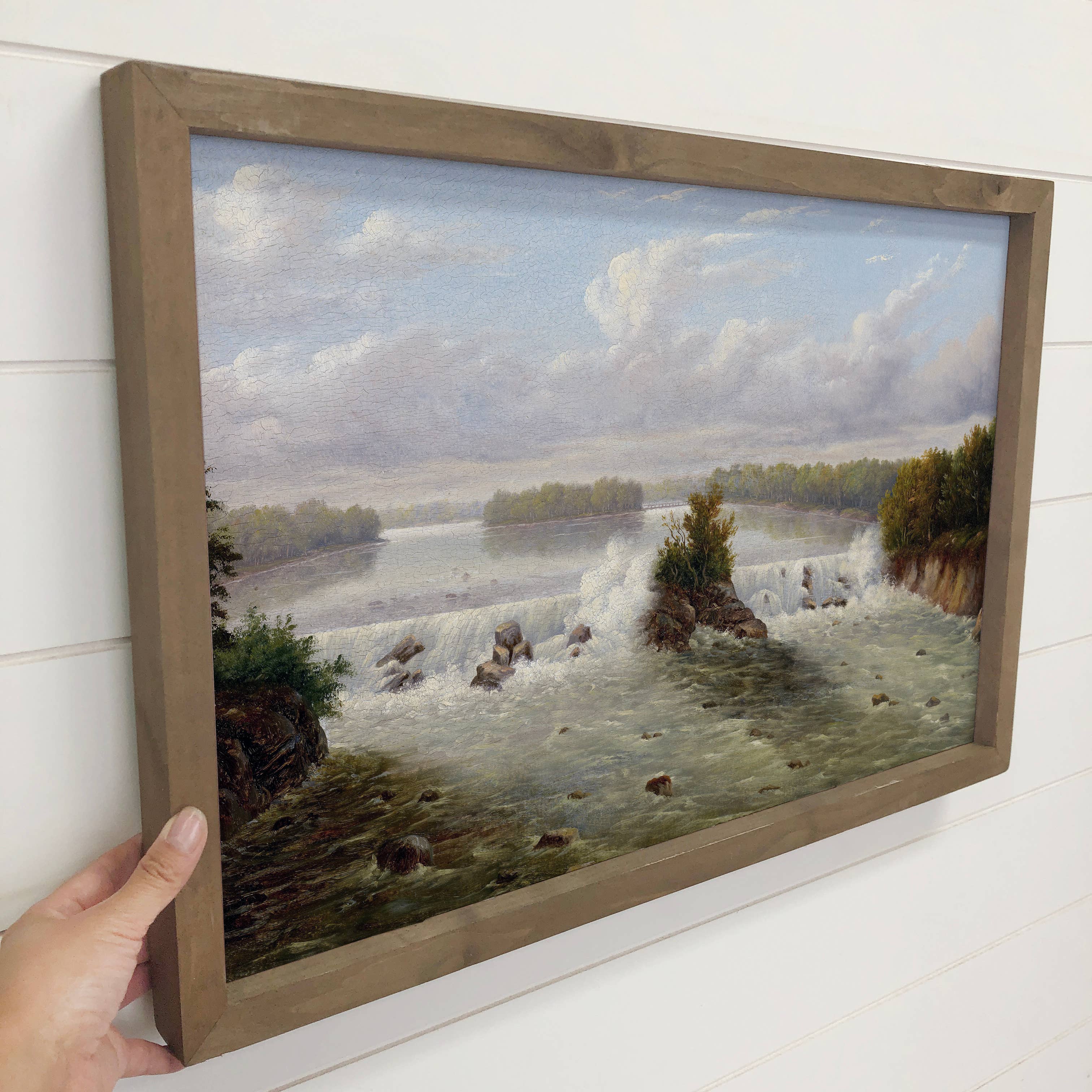 St Anthony Fall Minnesota - Waterfall Landscape Canvas Art