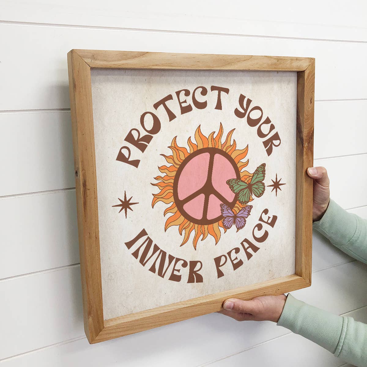 Boho Protect Your Inner Peace - Boho Canvas Word Art