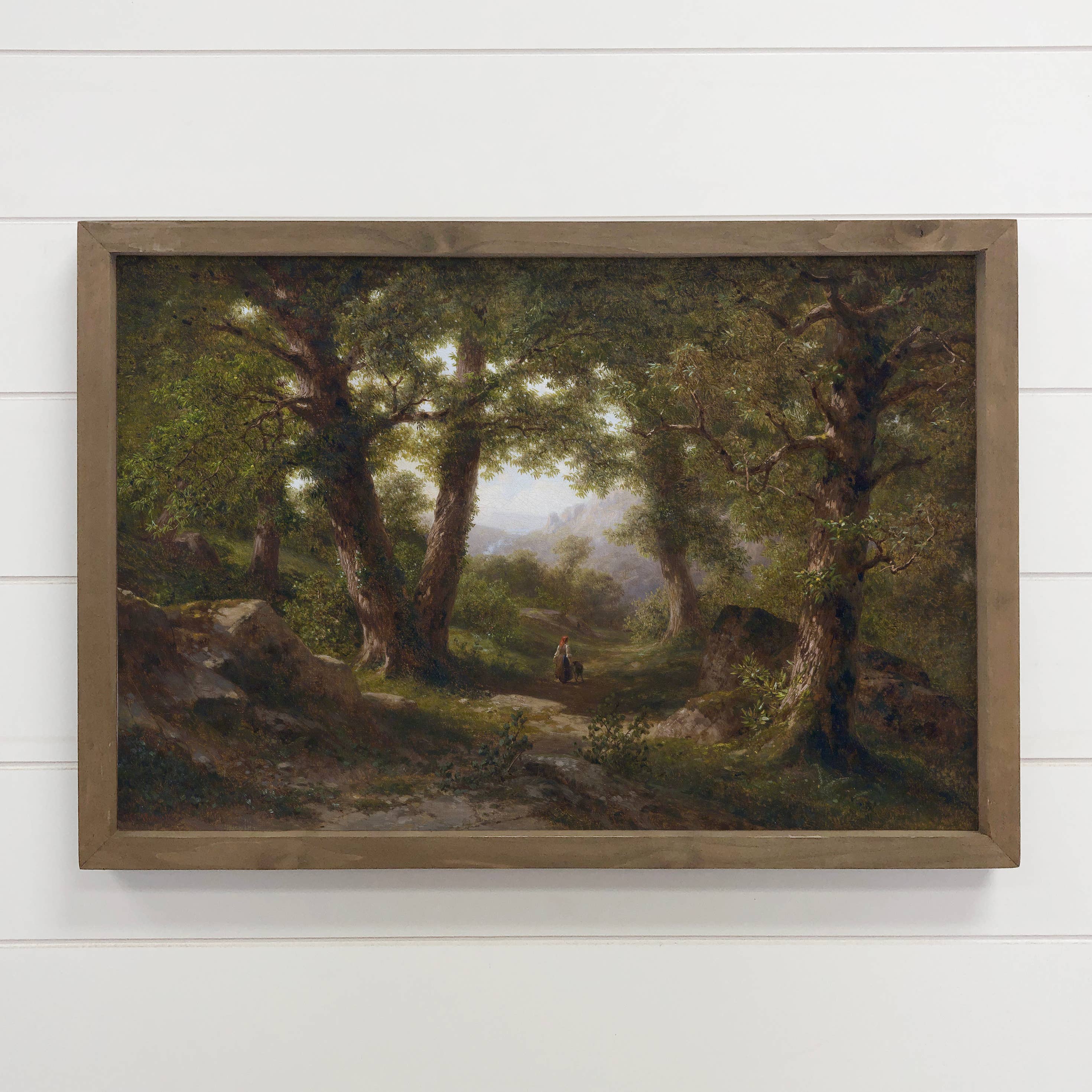 Woman in the Forest - Nature Canvas Art - Wood Framed Art