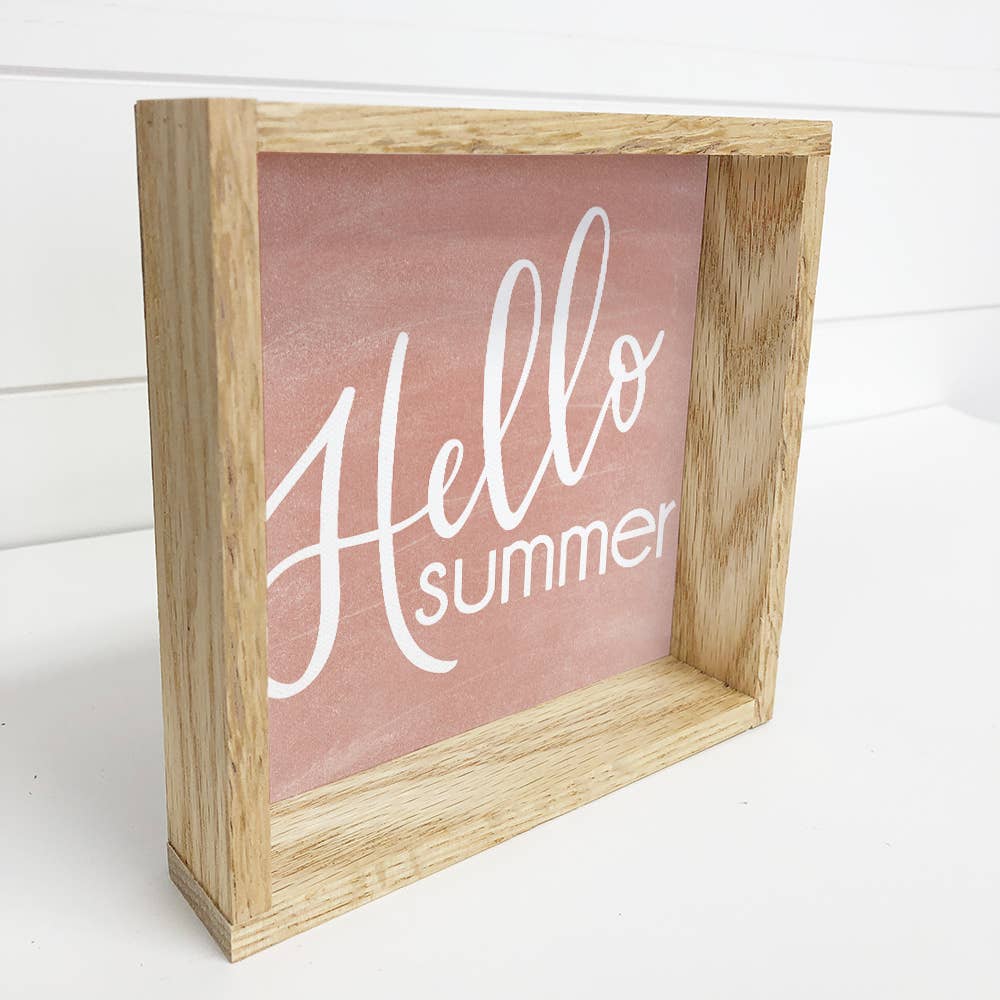 Hello Summer - Cute Summer Word Sign - Summertime Sign