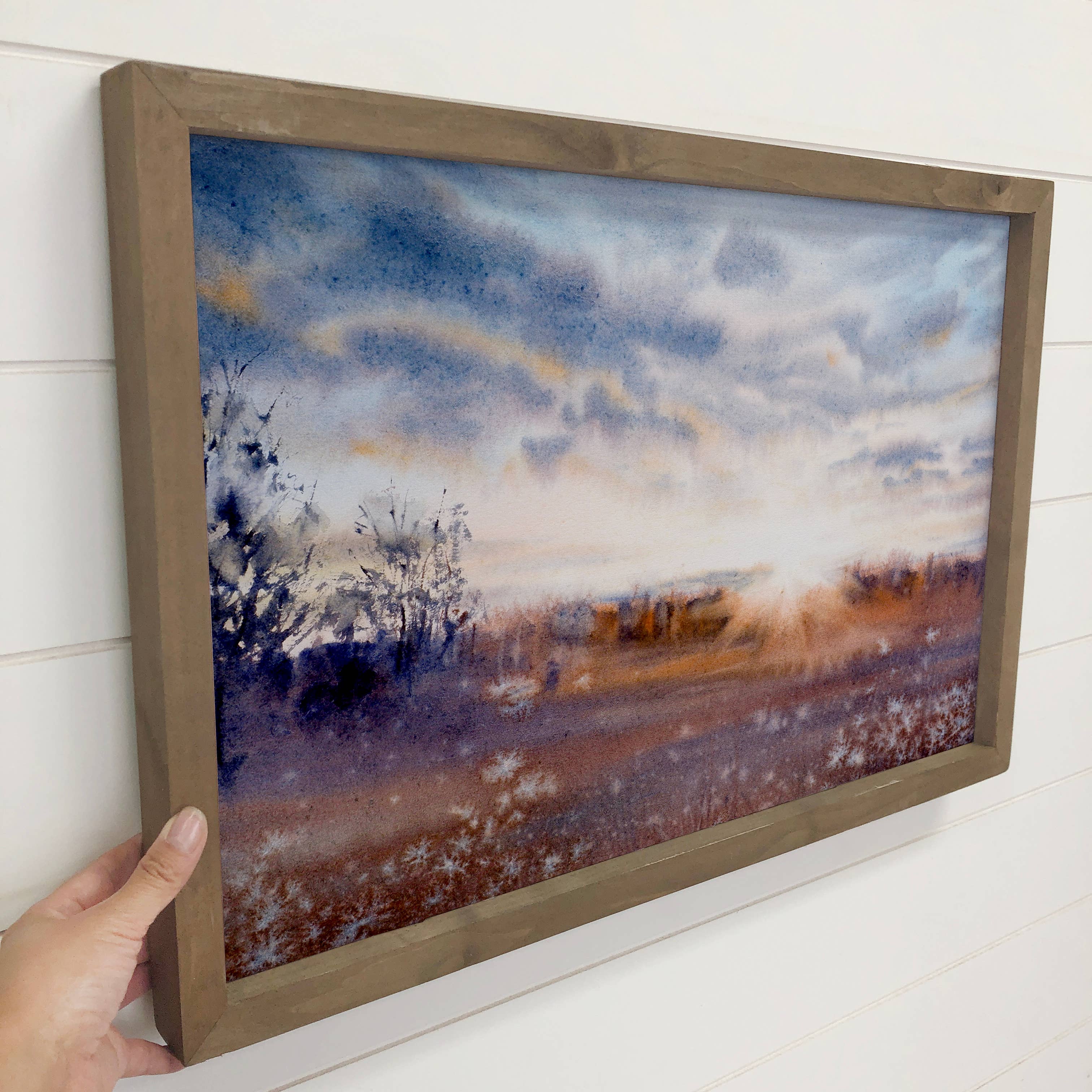 Abstract Sunlit Field - Nature Canvas Art - Wood Framed Art
