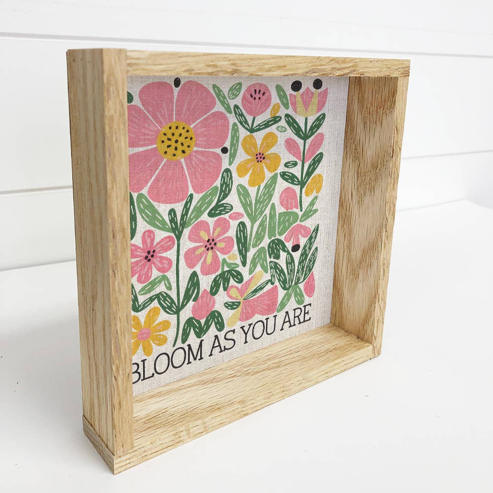 Blooms As You Are - Flower Canvas Art - Wood Framed Wall Art