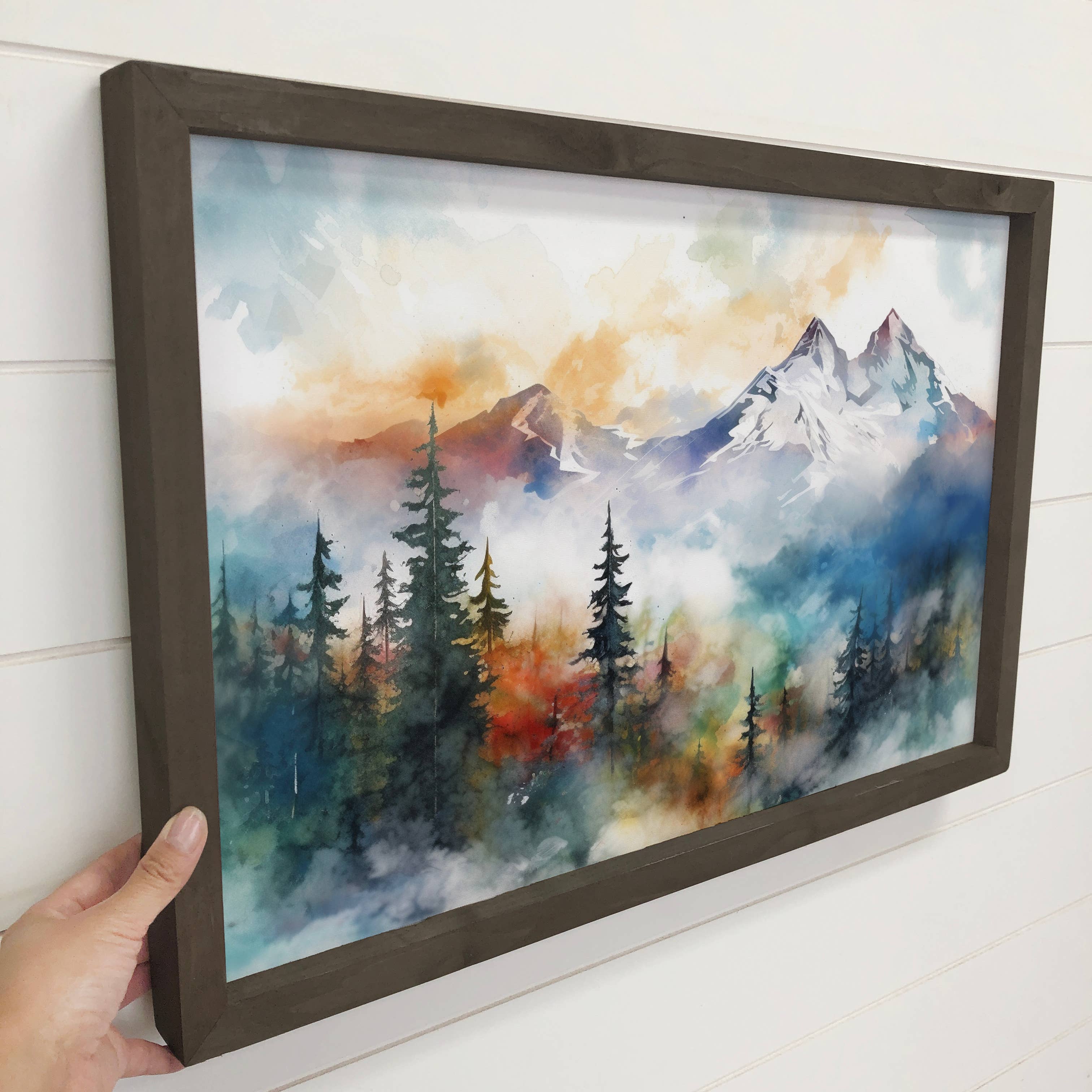 Mountain Heights - Mountain Landscape Canvas Art - Framed
