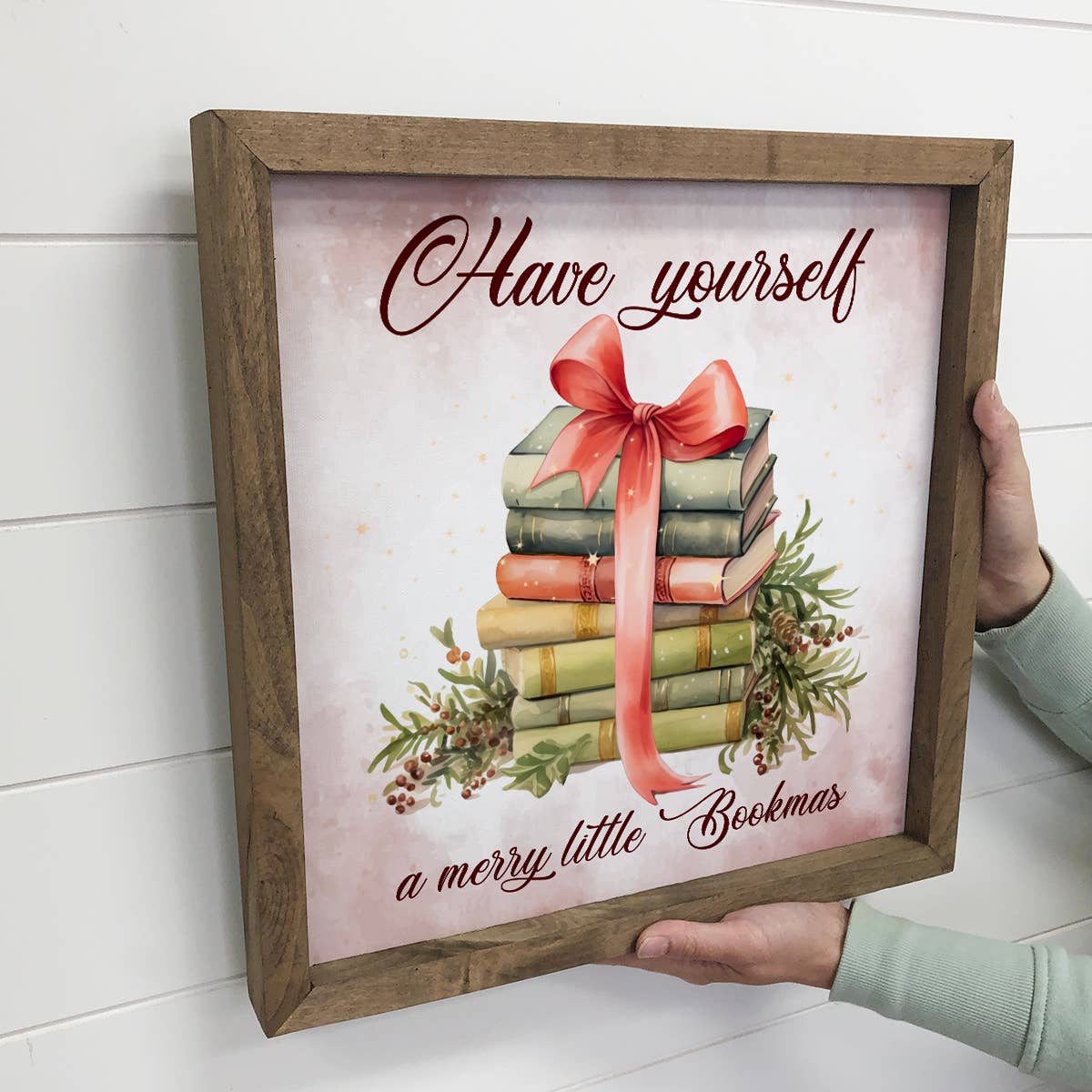Have Yourself a Merry Little Bookmas - Christmas Canvas Art