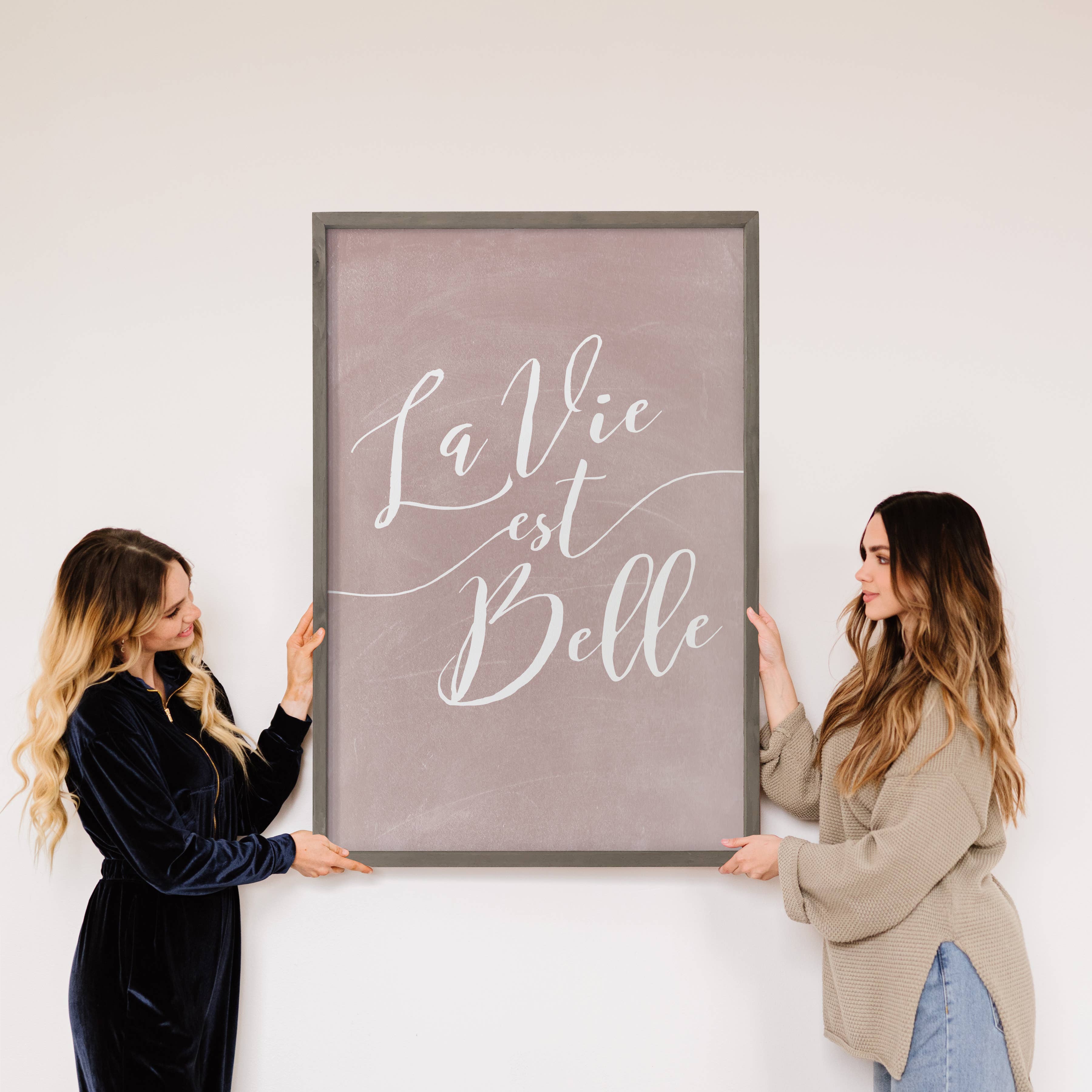 La Vie Est Belle Life is Beautiful - Canvas Word Art