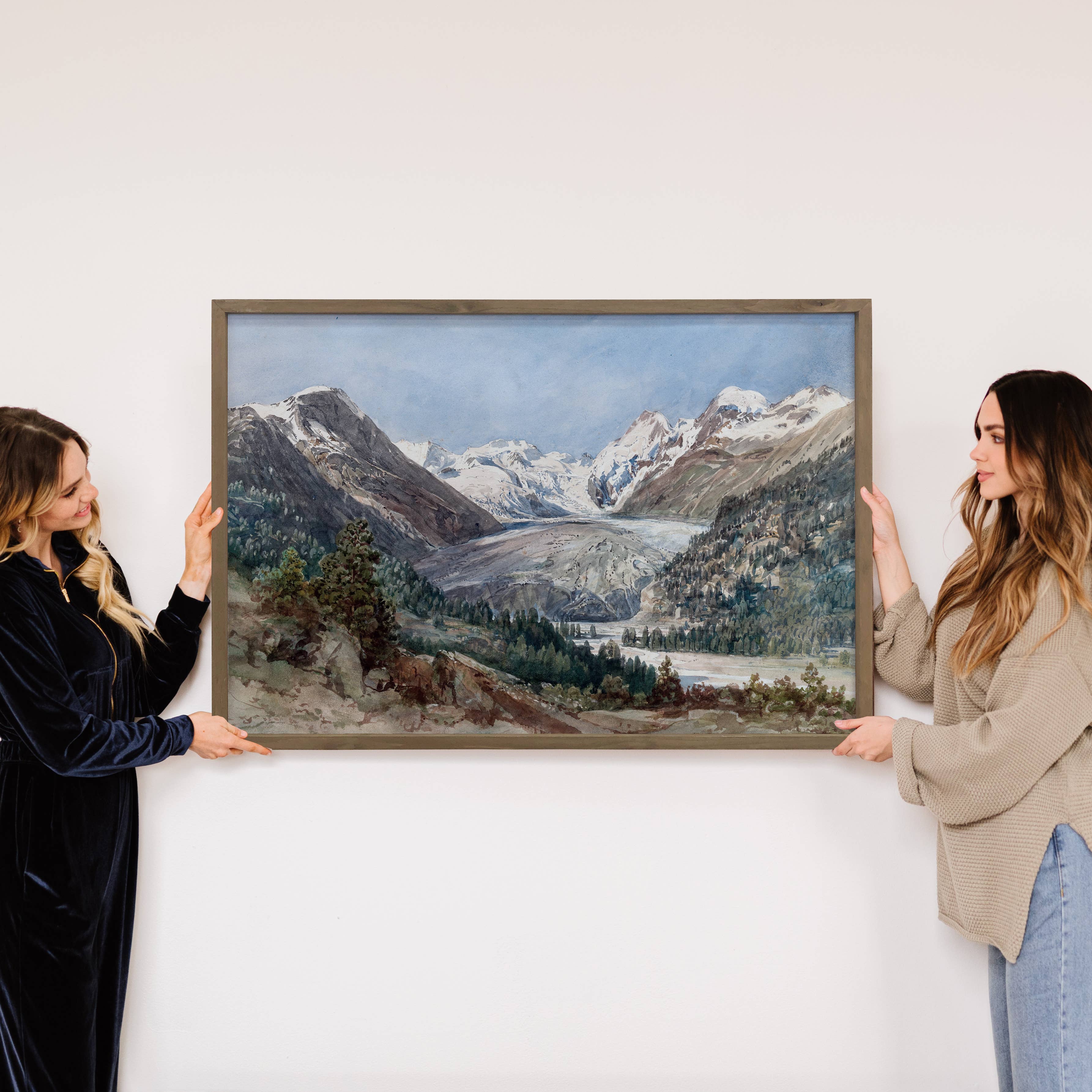 Glacier Green Mountain - Mountain Landscape Canvas art