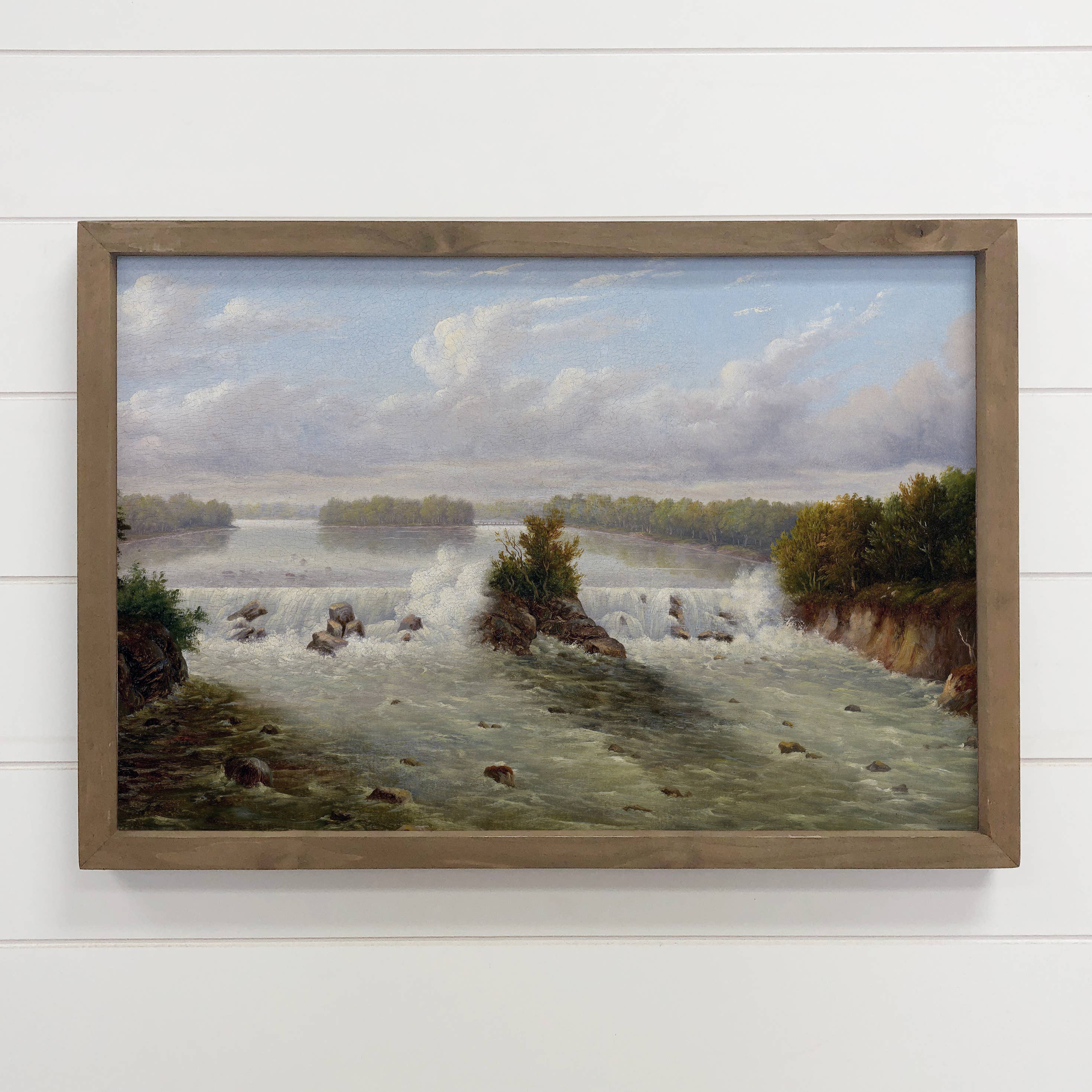 St Anthony Fall Minnesota - Waterfall Landscape Canvas Art