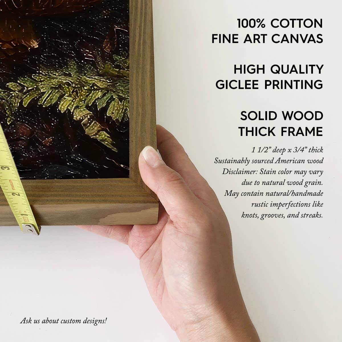 Mushroom Family - Nature Canvas Art - Wood Framed Wall Art